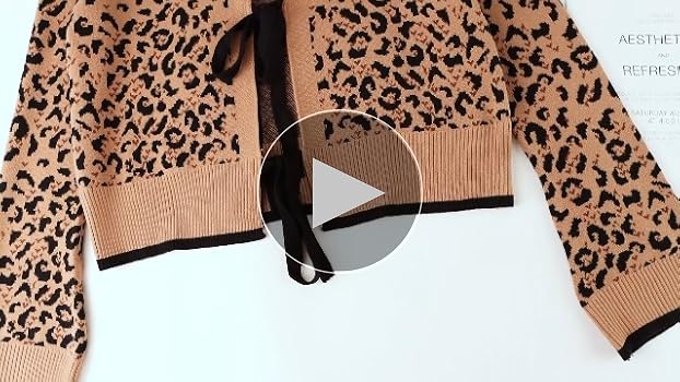 トップス 22AW COOHEM LEOPARD TWEED CARDIGAN 22AW COOHEM LEOPARD TWEED CARDIGAN