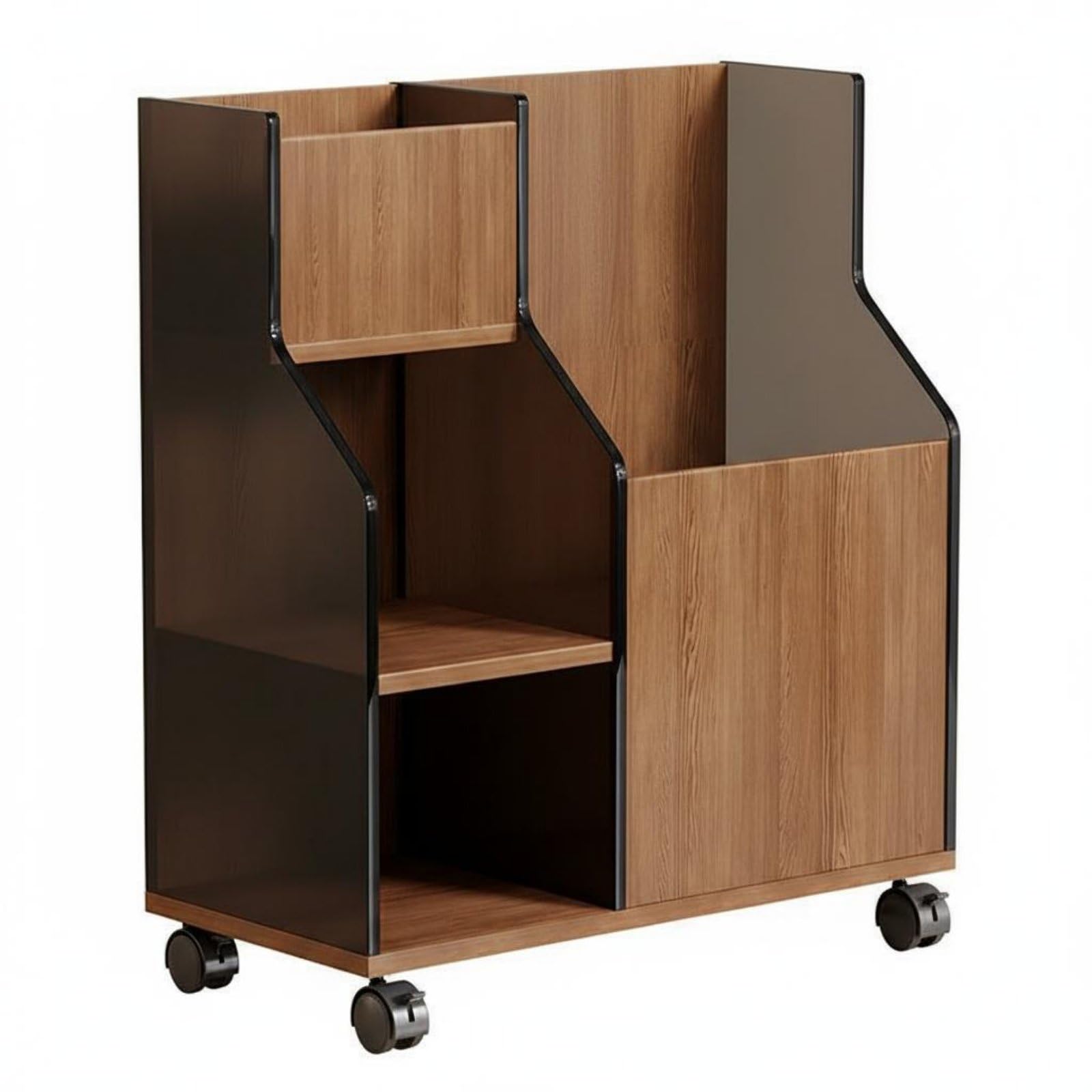 Fitness Equipment Rack Carro de Orden de Gimnasio Soporte de Pesas Estante para Colchonetas Canastilla para Pelotas Desplazamiento Fácil con Freno