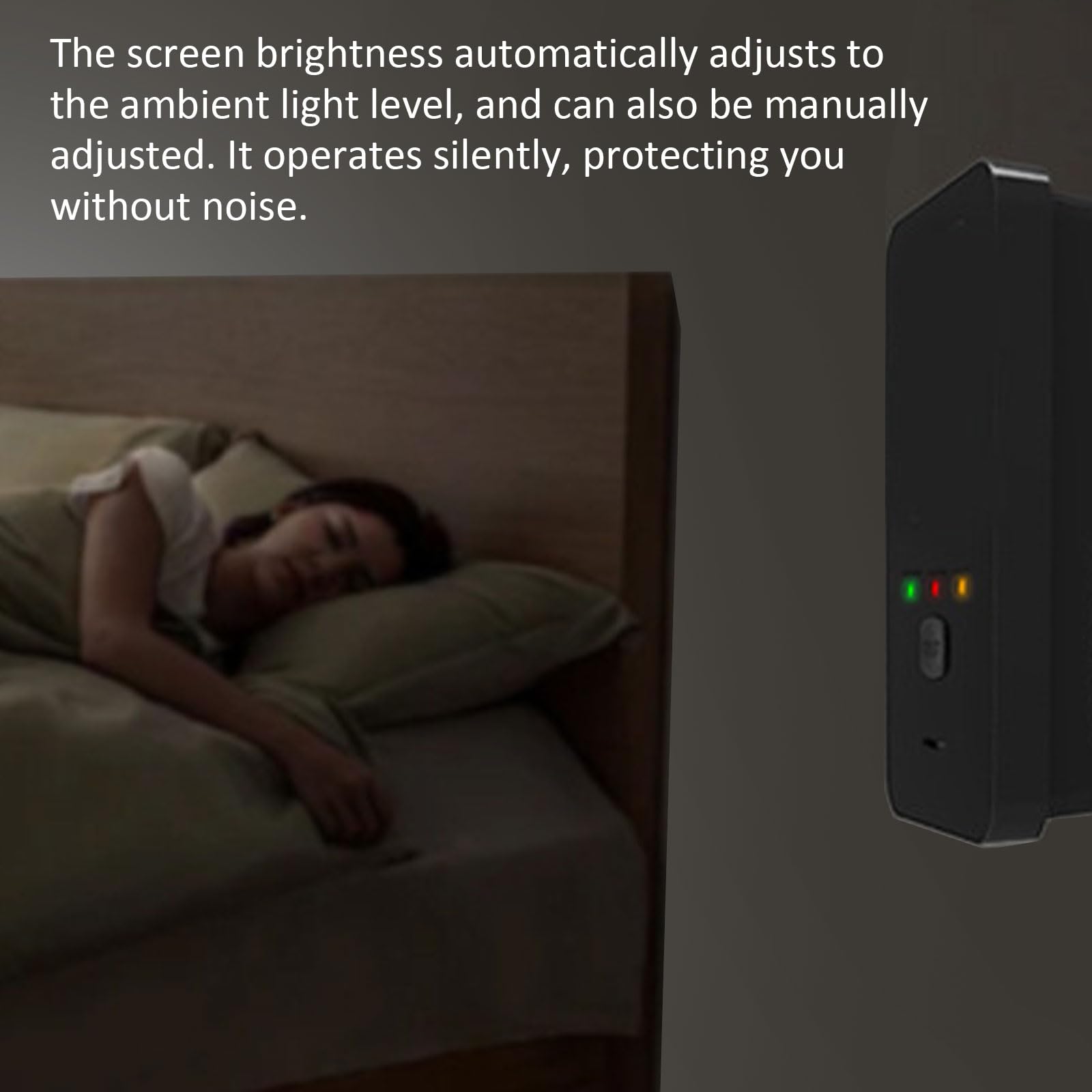 Steadfast Haven 4-in-1 Detector with HD Screen, Home, Apartment, Hotel, Camping RV (White) — view 5