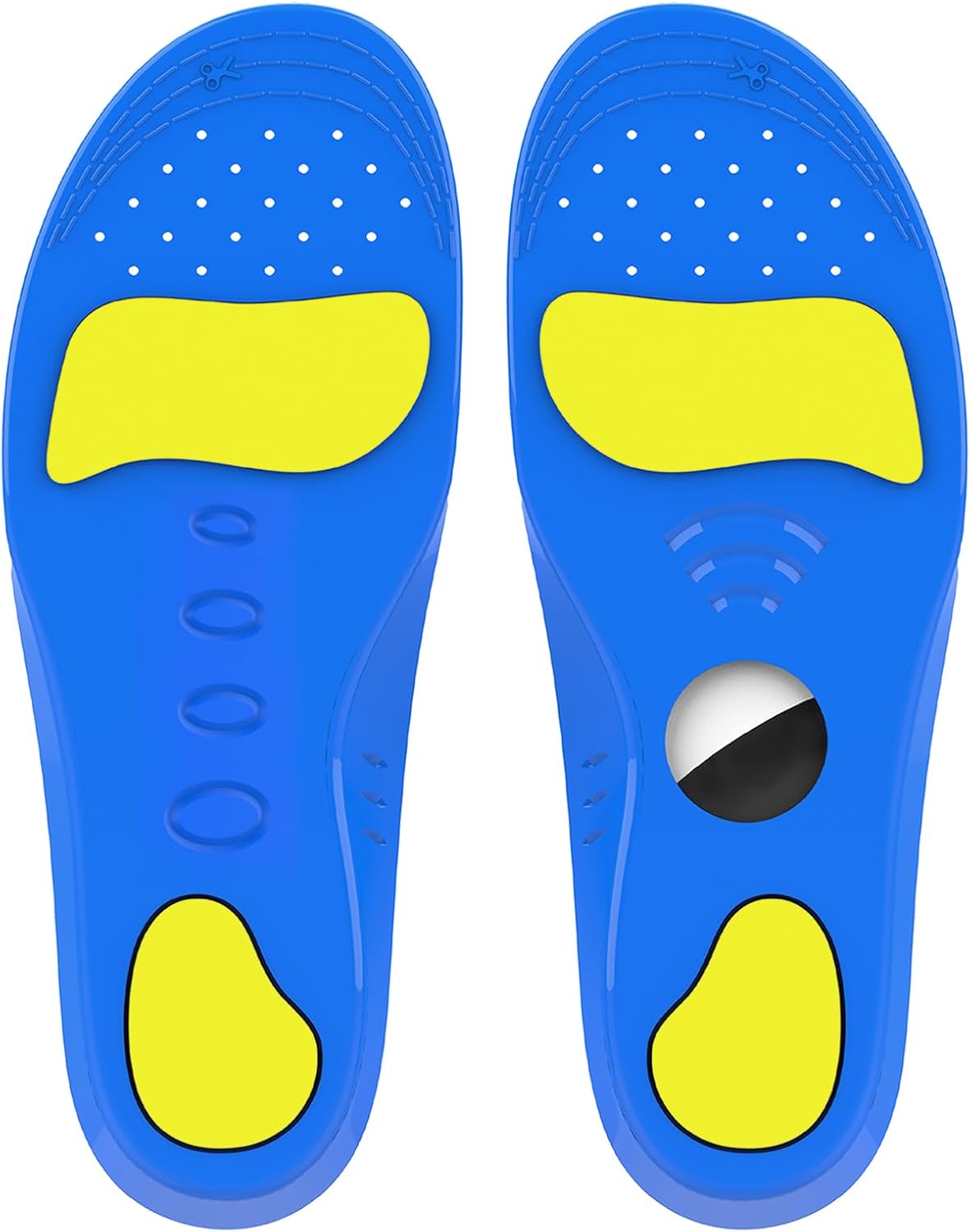Insoles for Airtag Hidden Holder, Tracker Devise Case for Kids, Adults and Elderly, Trim-to-Fit Flexible Arch Support Shock Absorption Inserts, Blue (175-190mm)