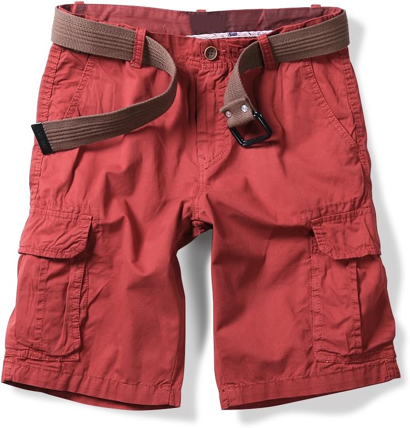 Cargo Shorts OCHENTA Men's Loose Fit 100% Cotton Summer Shorts