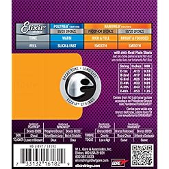Cordes Elixir® en Phosphore Bronze pour guitare acoustique avec revêtement NANOWEB®, HD Light (.013-.053) - Les Beatles, Paul McCartney, John Lennon, RIngo Starr, George Harrison Cordes Elixir® en Phosphore Bronze pour guitare acoustique avec revêtement NANOWEB®, HD Light (.013-.053) – Image 2
