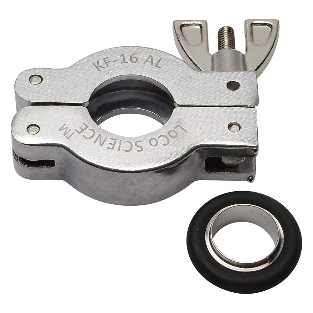 Adapter for Vacuum Pipe Fittings - KF-16, Aluminum Clamp