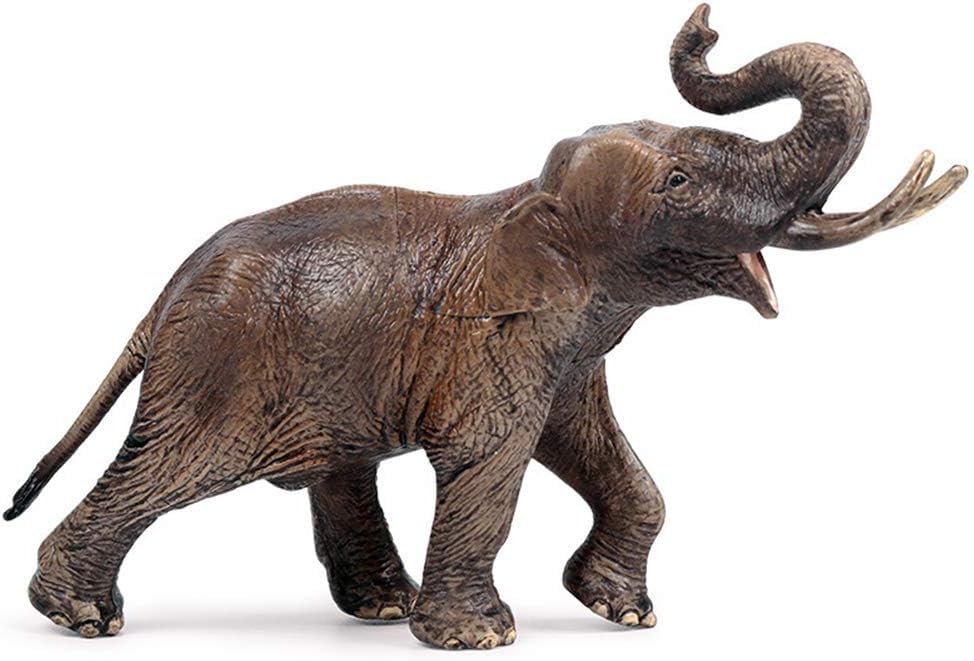 Image of Realistic Elephant Figure Toy Playset for Kids 3+| 1PCS Wild Safari Animal Action Figurine Model Decoration Toys Set for Boys and Girls Birthday Gift for Children Education & Learning Items