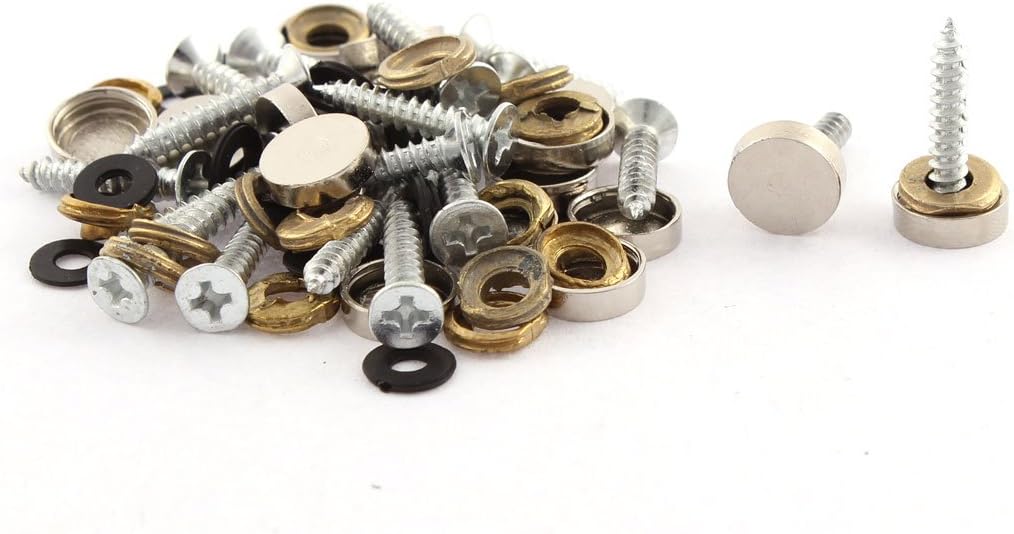 20 Pcs Quality Parts 12mm Dia Advertising Glass Tea Table Decorative Screw Cap Mirror Nails Model:61as470qo744