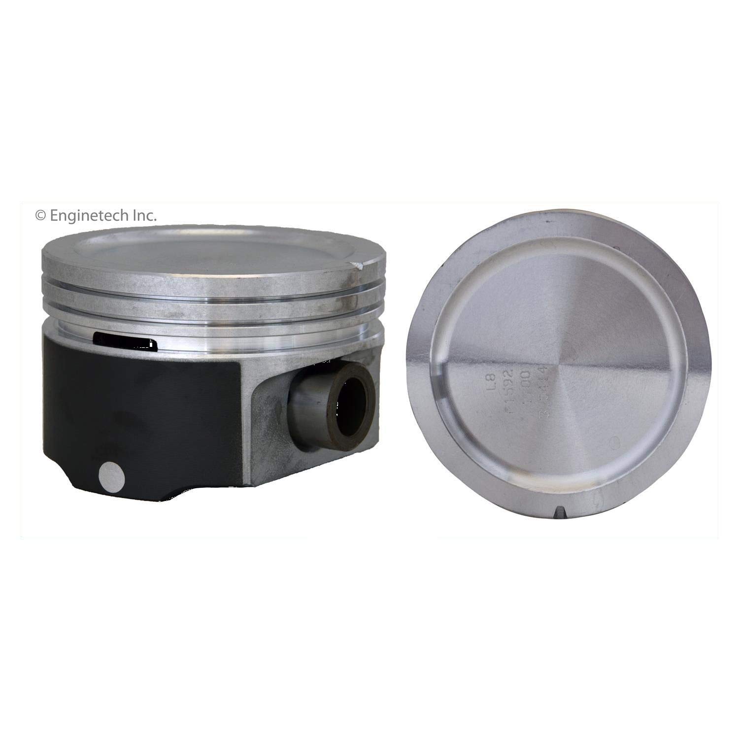 EnginetechP1592(6)STD Piston GM 3.1L 189 Iron Head Coated Skirt Dish TP