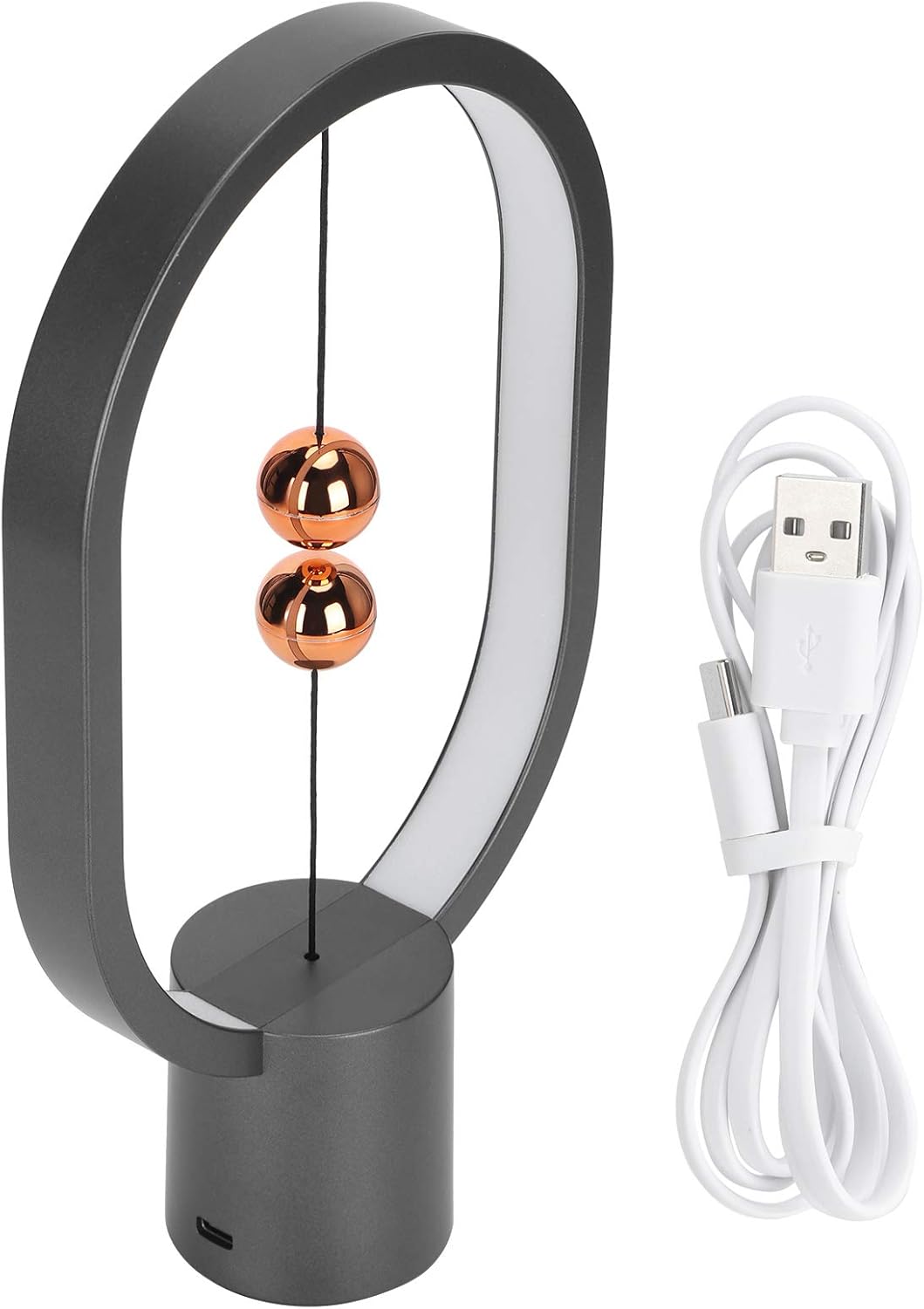 CDQL Balance Lamp, USB Smart Magnetic Absorption Half Air Switch LED Desk Light Ornaments, Mini Balance lamp, Magnetic Switch Night Light for Bedroom Office