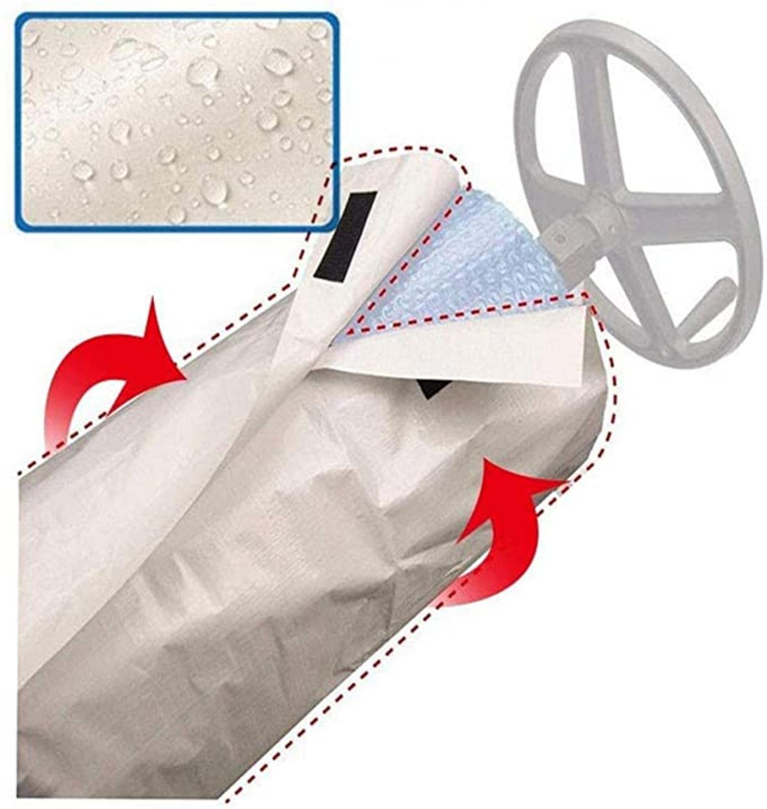 Couverture Solaire Housse Protection, Enrouleur Couverture-écran Solaire Anti-Vent/Pluie/Poussière/UV, pour La Bobine Piscine Peut Prolonger La Durée Vie La Couverture