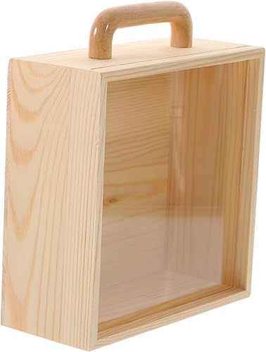 Miniatura 4 de Hemobllo Caja de almacenamiento de 4 piezas de madera para cambiar, alcancias de Dinero para adultos, pantalla de cristal, cofre del tesoro para