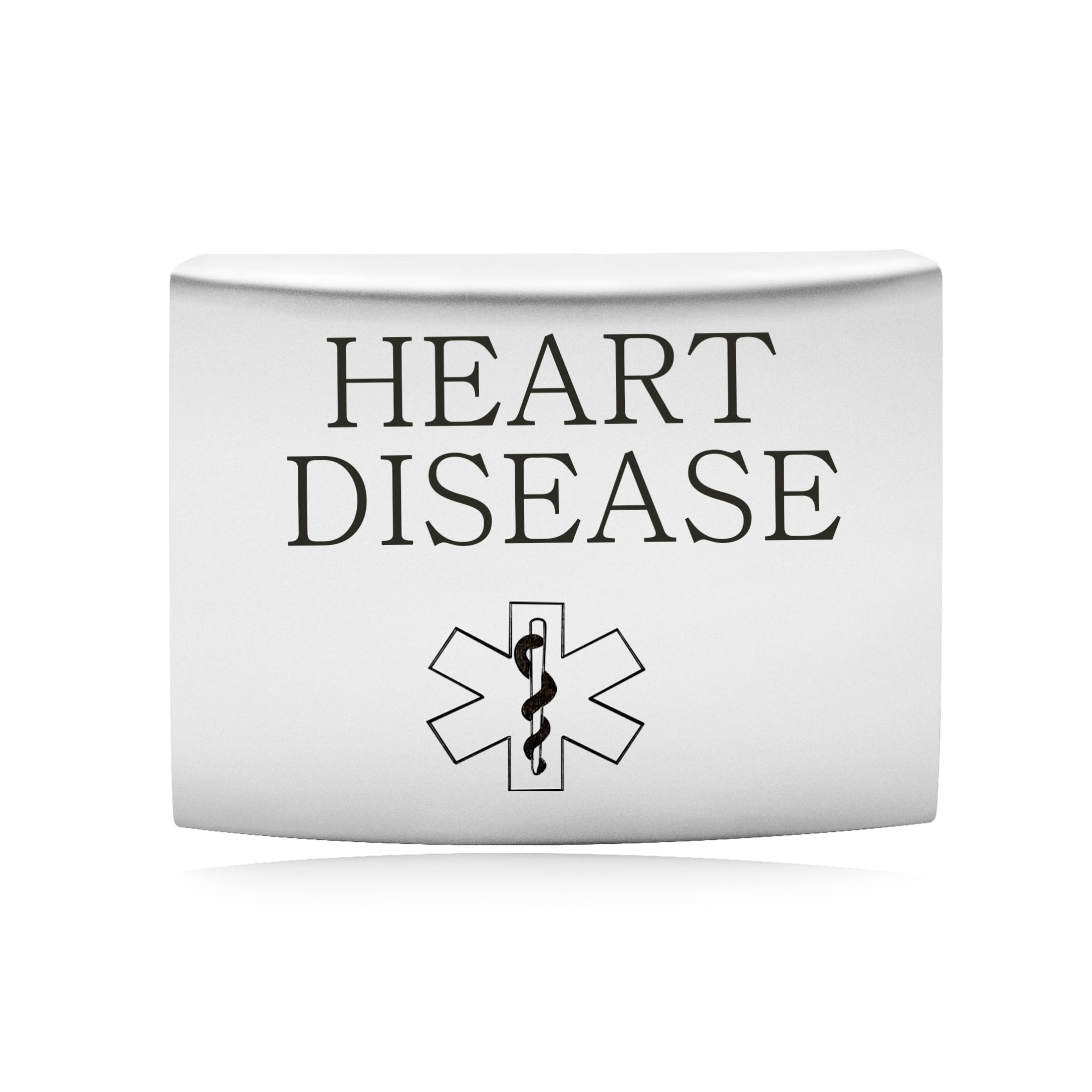 Oneress White HEART DISEASE Medical ID Apple Watch Band Label, Personalized Medical Safety Wristband for Parents YA4313 White-HEART — image 1