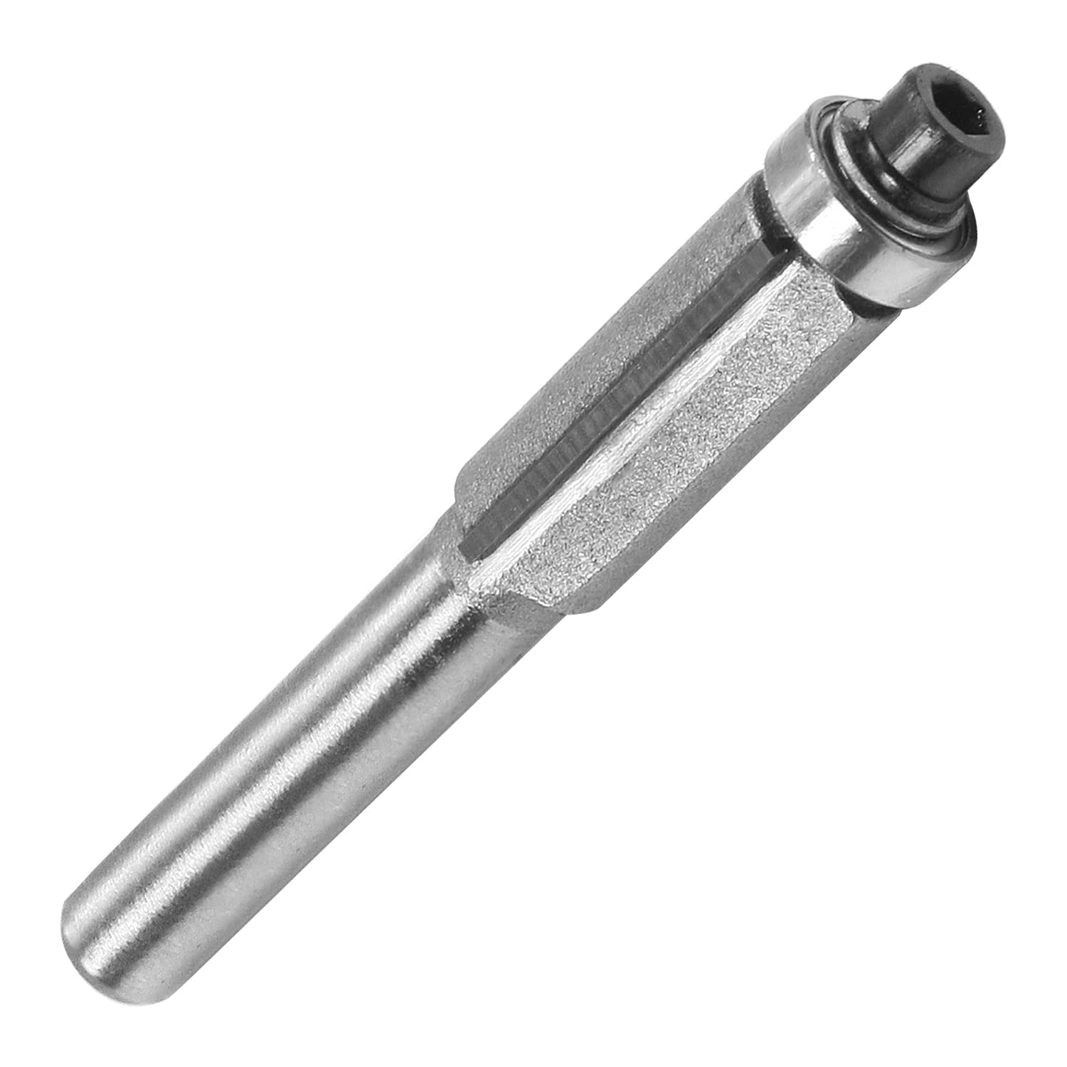 Wenheww Flush Trim Router Bit, 1/4 Inch Shank x 3/8 Inch Cutting Diameter, Premium Carbide Flush Straight Cut Trim Router Bit for Woodworking Milling Cutter Tool, 4Pcs Random Color