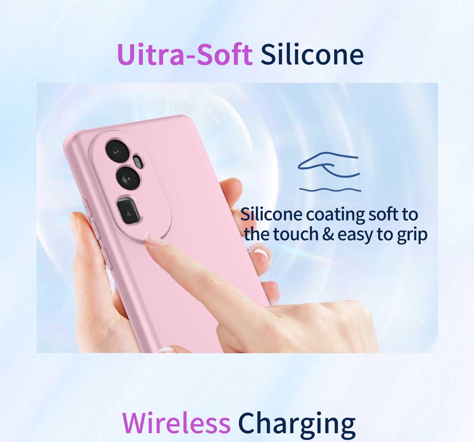 Custodia HAOYE In Silicone Liquido Per Nothing Phone (3a) – Verde Chiaro, Morbida Con Fodera In Microfibra - 3