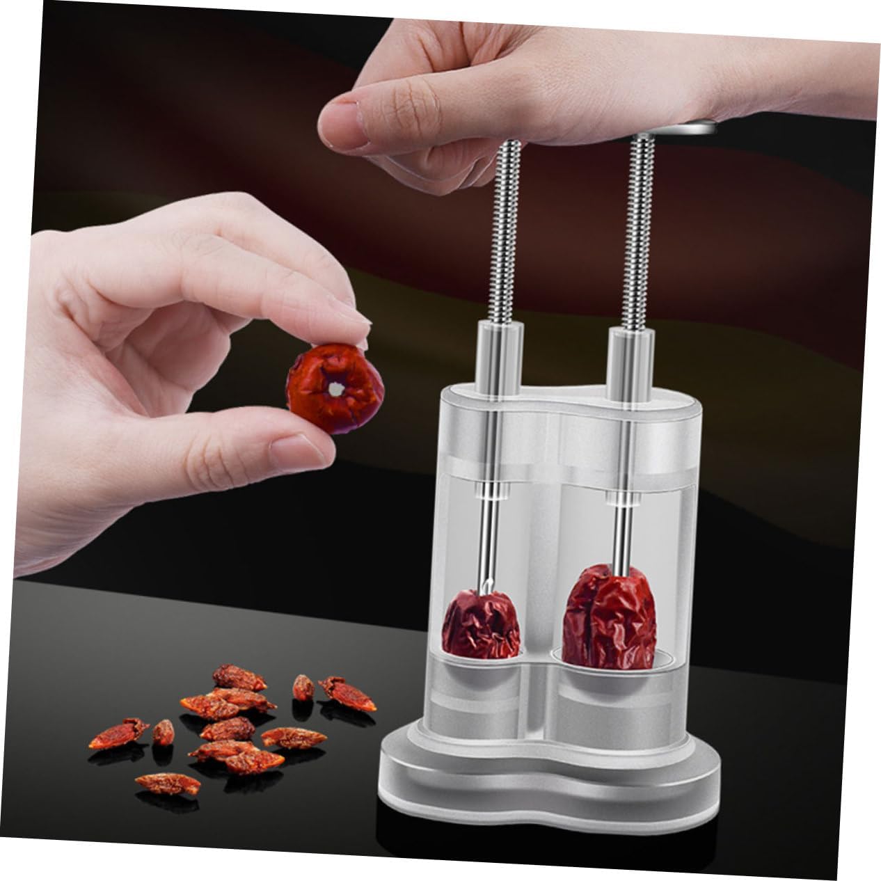 Cherry Pitter Tool Manual Remover for Efficient Date Pitting Compact Design for Easy Storage for Kitchen Use and Fruit Preparation