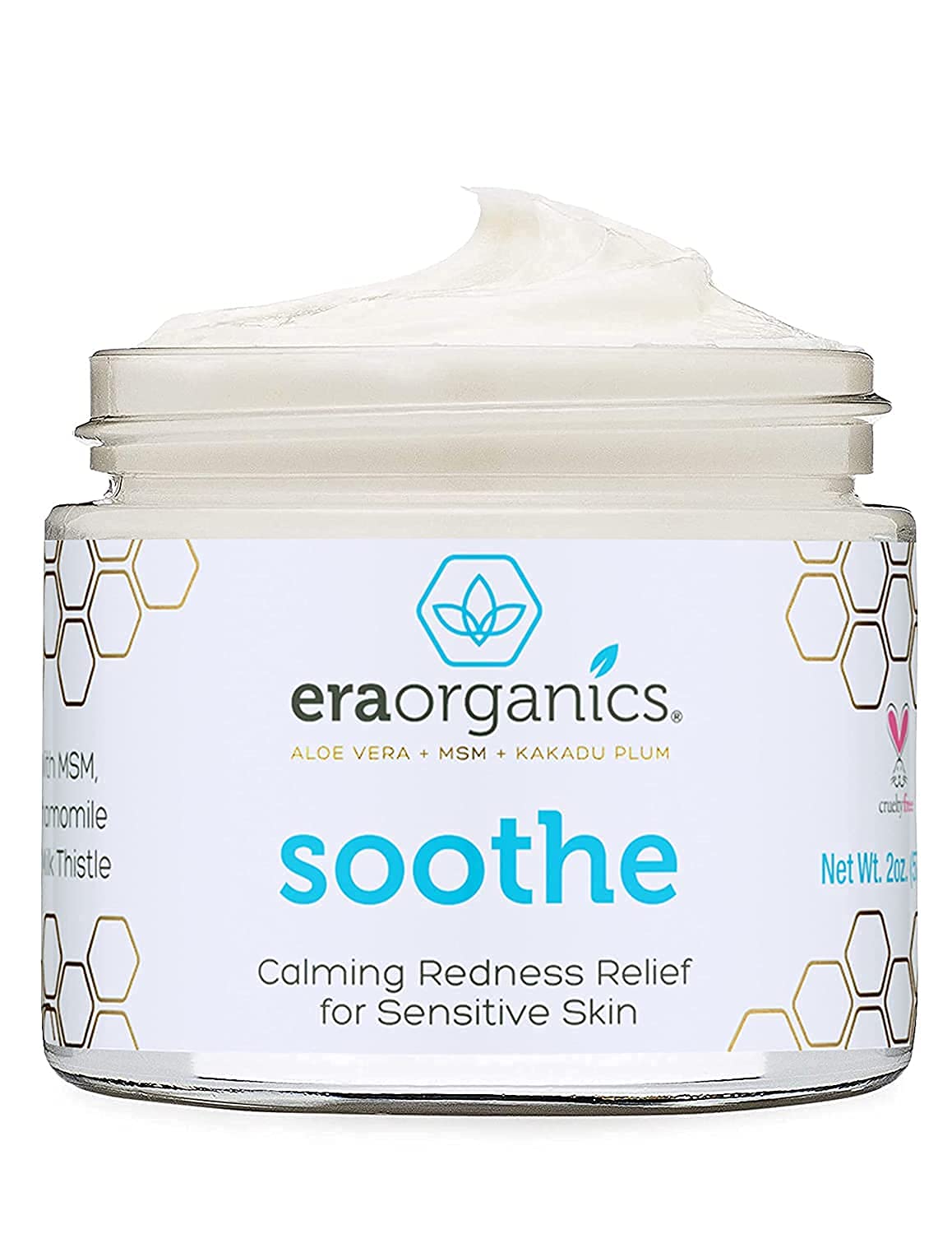 Era Organics Rosacea Redness Relief Cream - Soothe Anti Irritation Calming Face Moisturizer For Rosacea, Eczema, Acne Pron...