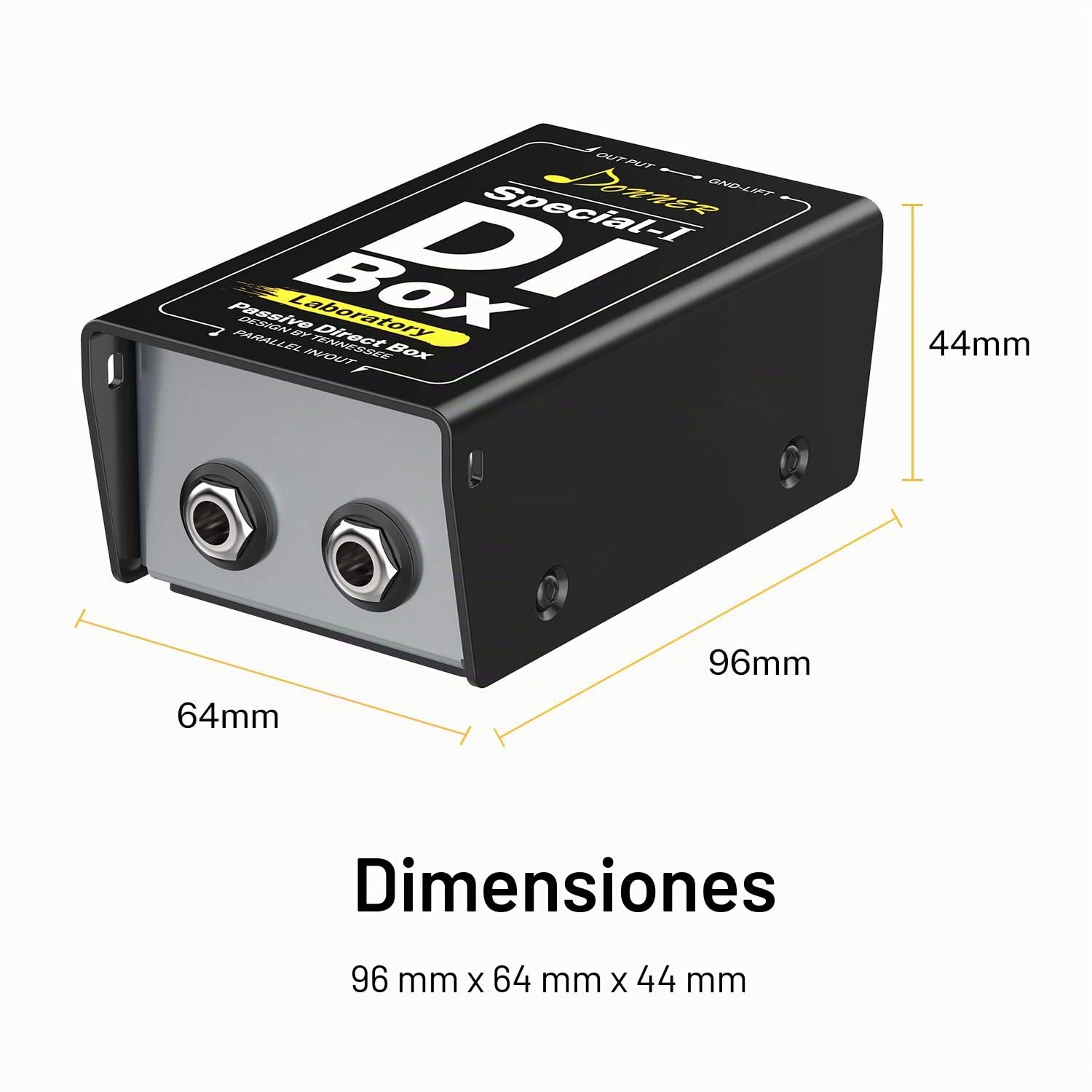 Donner Unidad DI-Box Pasiva de Alto Rendimiento Eliminador de Zumbidos Instrumento de 1/4" Caja Directa a XLR Balanceado y No Balanceado (Special-Ⅰ)