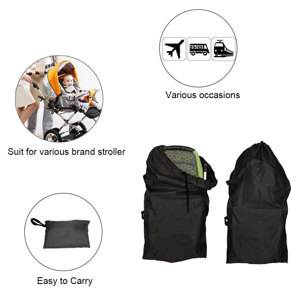 Borsa per Trasporto Passeggino,Borsa da Viaggio per Passeggino Impermeabile,per Aereo,Outdoor,Viaggio,Nero