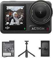 Vista 13 de DJI Osmo Action 4 Adventure Combo, cámara de acción impermeable 4K/120fps con sensor de 1/1.3 pulgadas, rendimiento de color de 10 bits y D-Log M