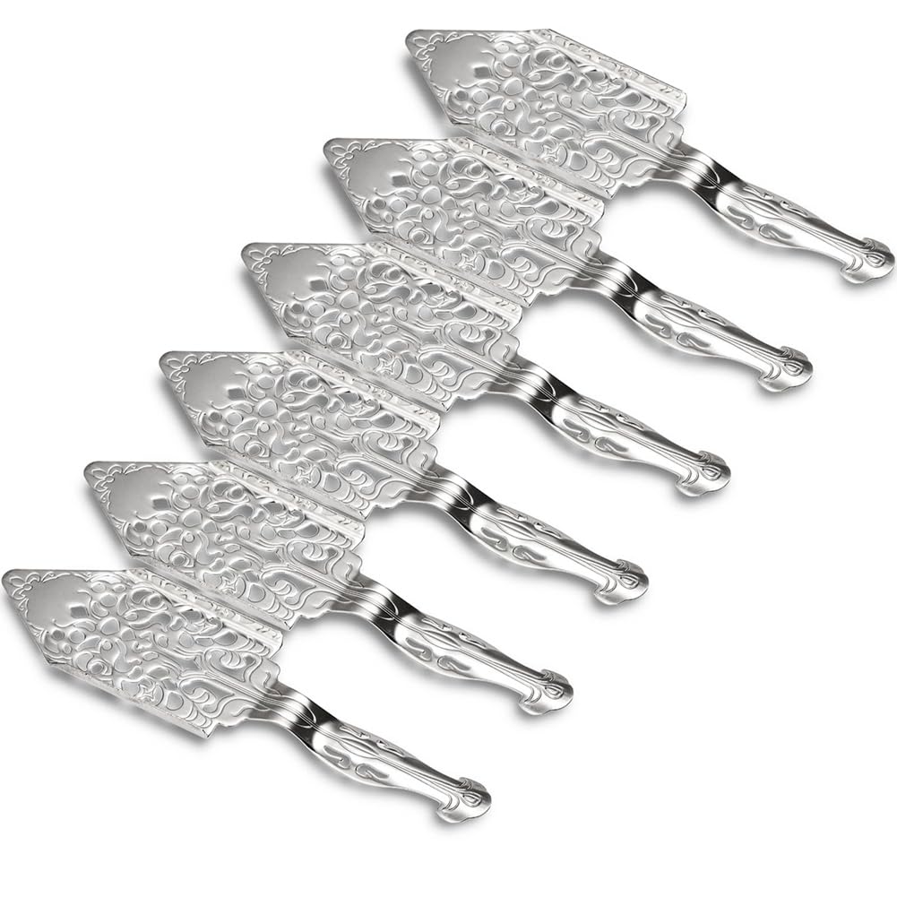 Qhpnunhq 6PCS Stainless Steel Absinthe Spoons Set Vintage Cocktail Bar Glass Cup Drinking Filter Hollowed Out Absinthe Spoon Kit