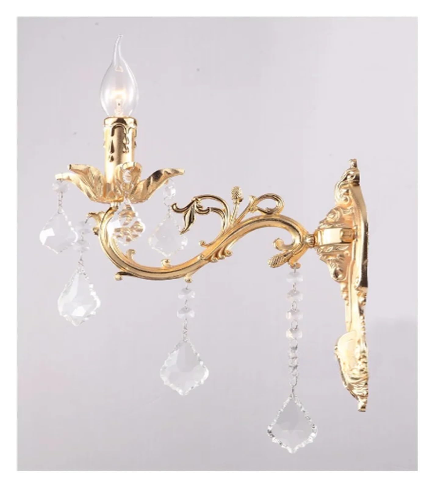 VDOQTLJT Crystal Wall Light Silver Sconces Lamp Brackets Night Indoor Decoration Lighting LED Chandelier Ceiling(Gold,Warm white)