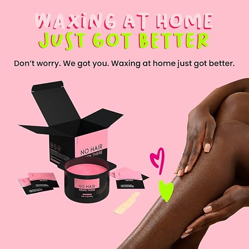 Miniatura 5 de Cera dura de película rosa apta para microondas, kit de depilación sin dolor, para piel sensible, sin tiras de cera, para cara y cuerpo, sin vello