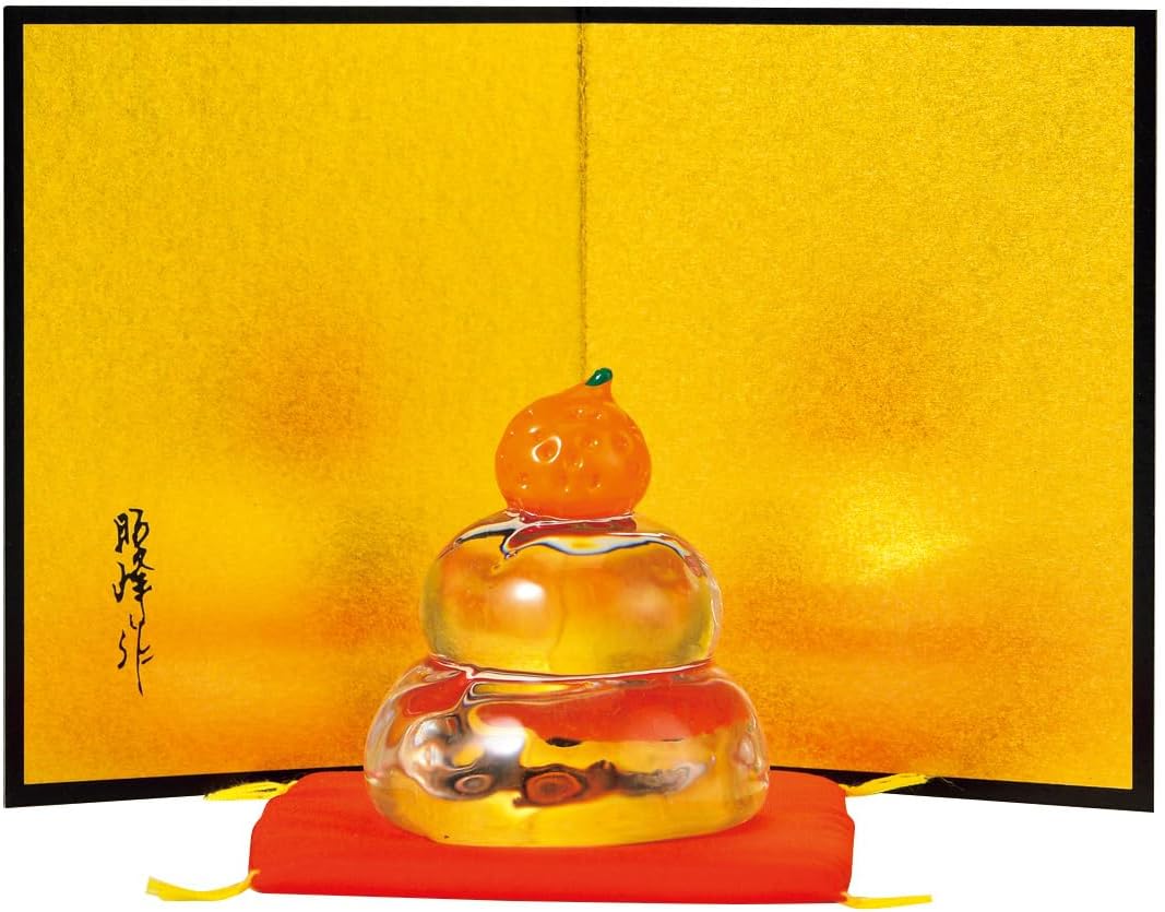 瑠璃の鏡餅(ガラス風)