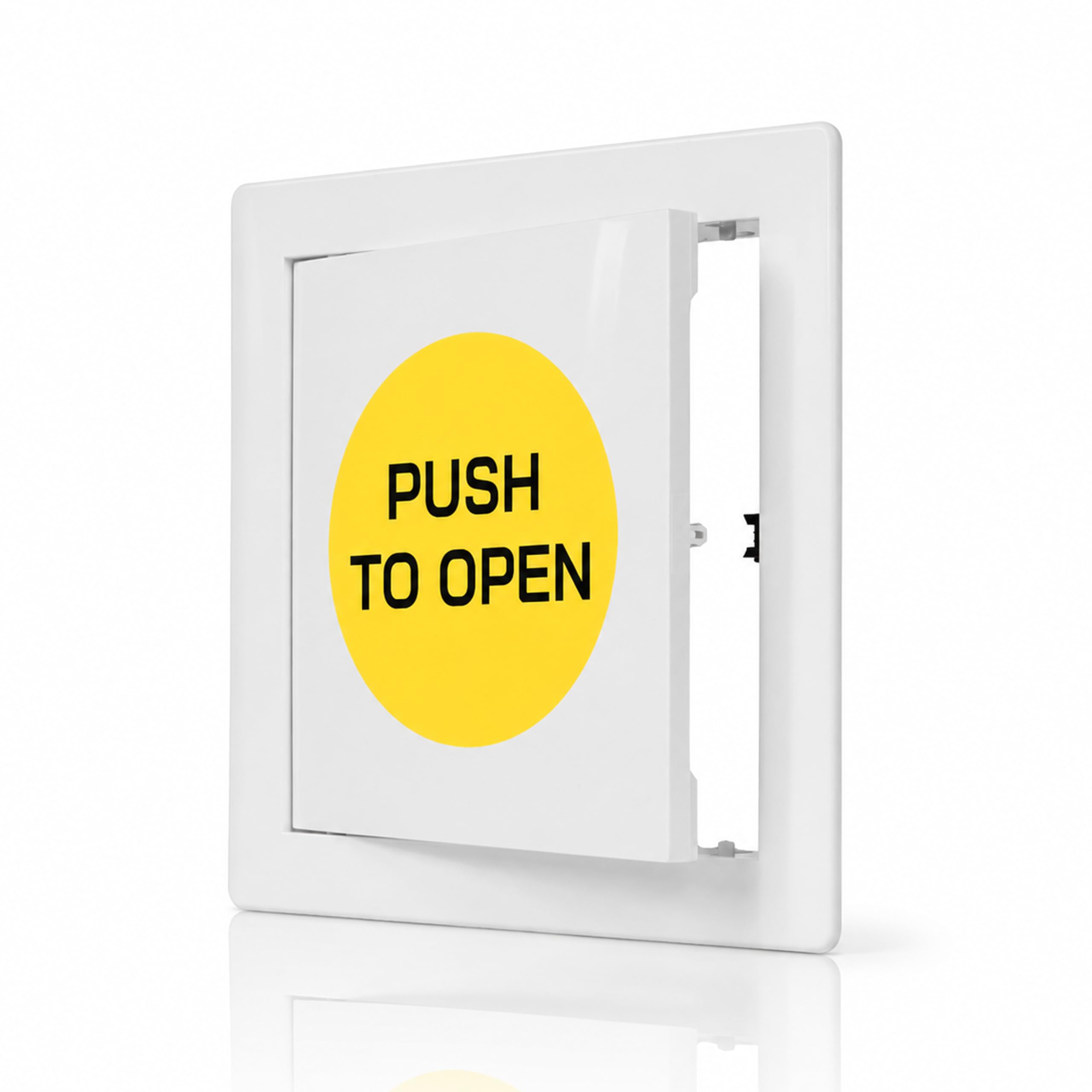 Vent Systems 150 x 150 mm ABS Plasterboard Access Panel - Push-to-Open White Plastic Access Panels - Inspection Hatch in Wall or Ceiling Panel - Plumbing Service Door - Meter Box Cover, Access Hatch