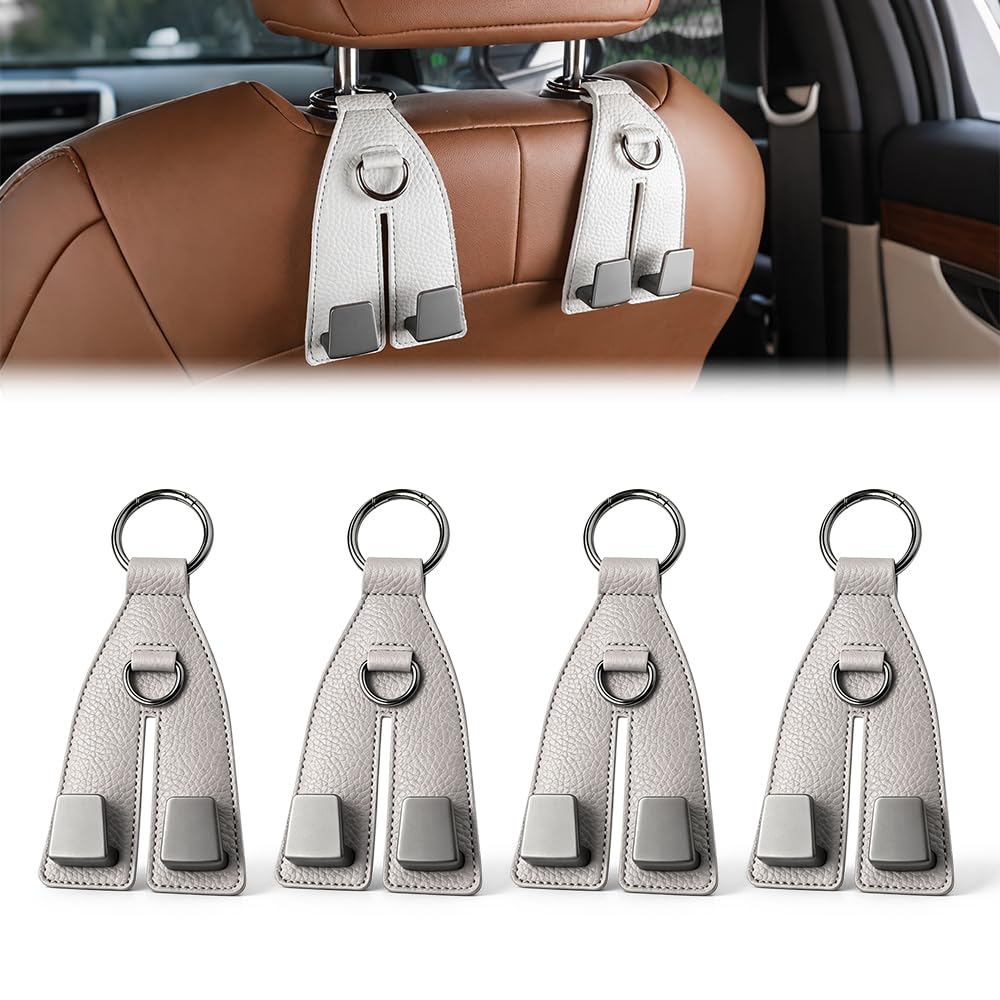 Premium Leather Wrapped Design (Gray, 4pcs)