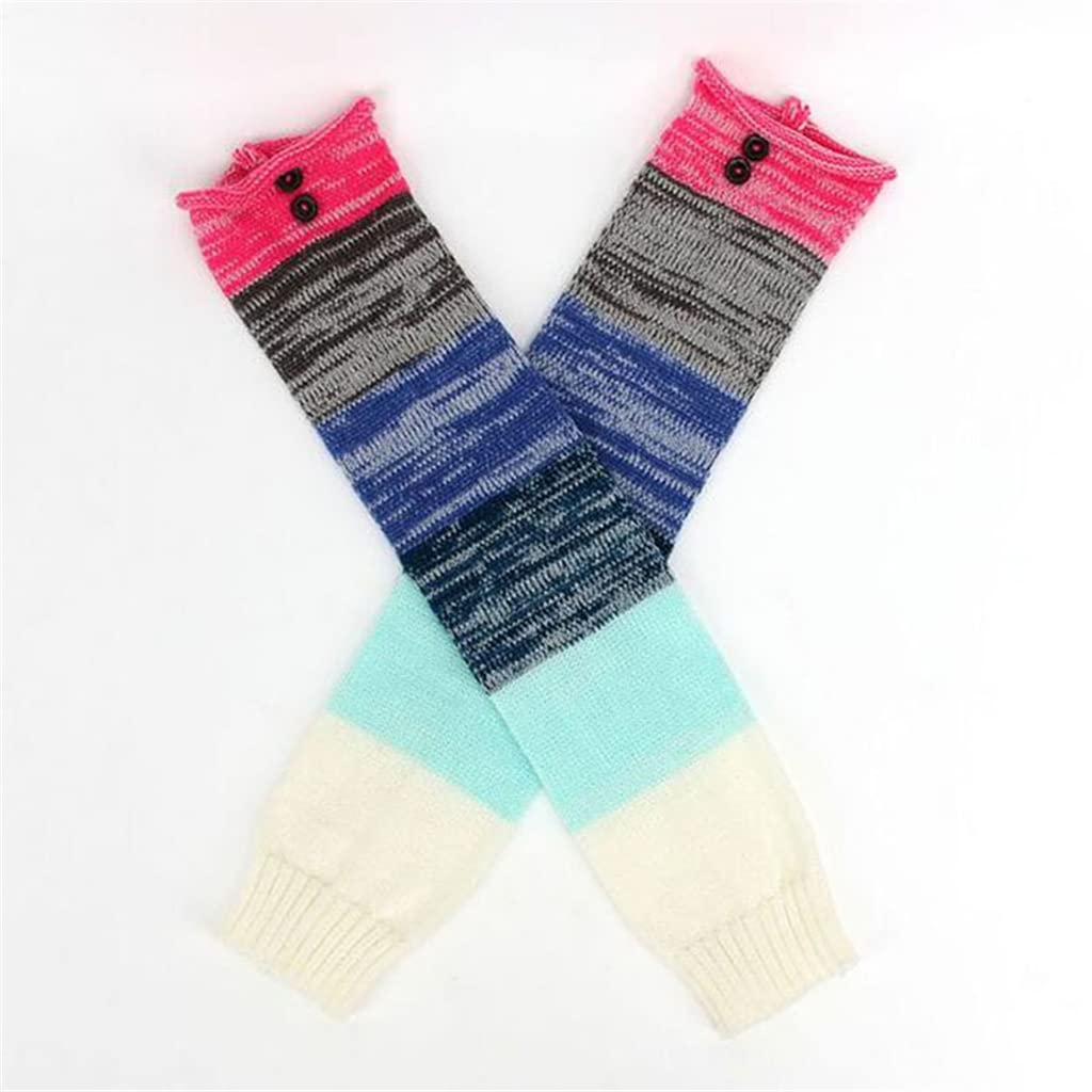 Calentadores de piernas Calcetines Largos de Invierno Calentadores térmicos de piernas Calentadores de piernas Calentadores de piernas con Mangas para Botas Mujeres (Color : A, Size : One Size) (A O