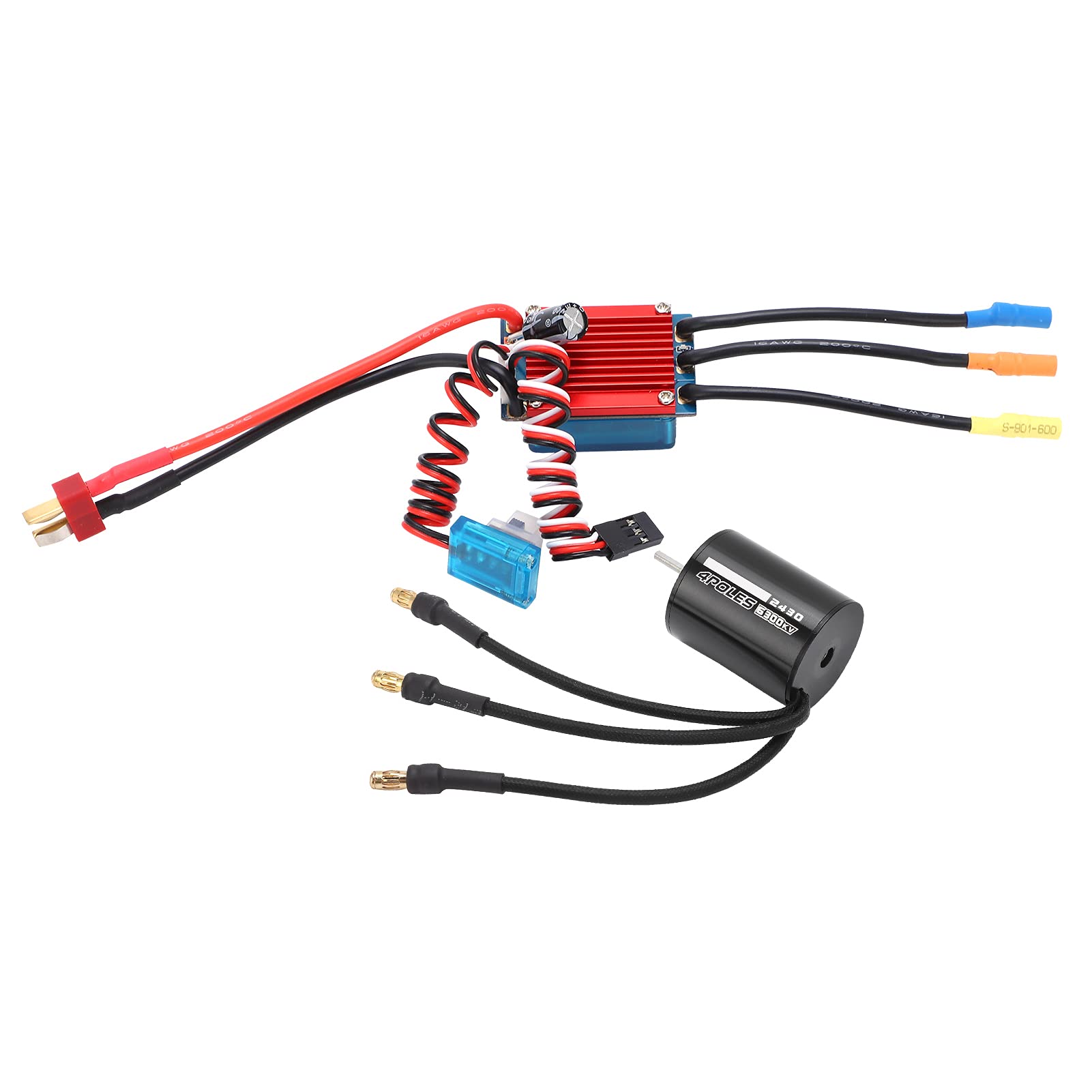 Motor impermeable RC 2430 6300KV resistente al agua con variador ESC 25A de 4 polos 8