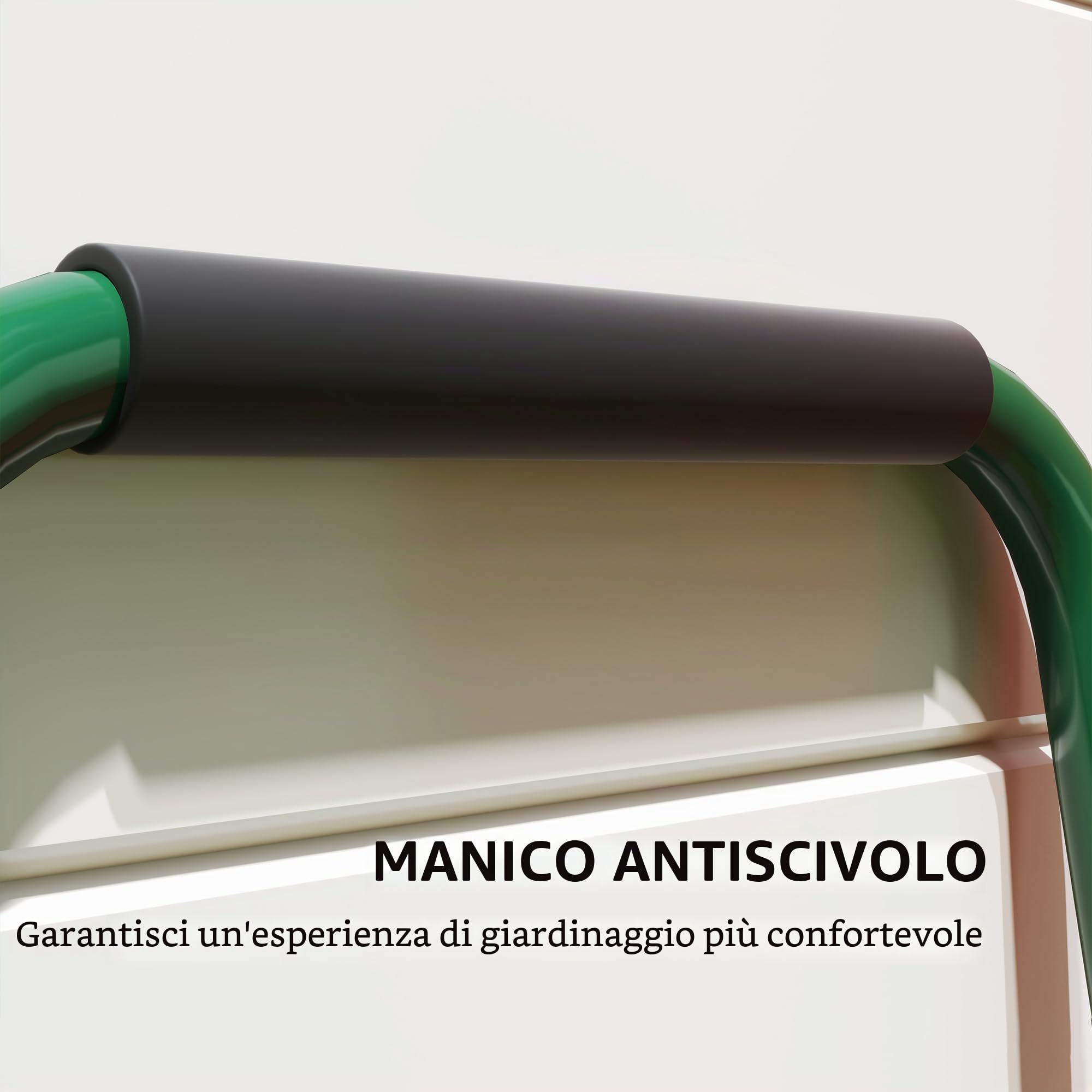 Outsunny Arieggiatore per Prato Manuale 30cm Manico Antiscivolo