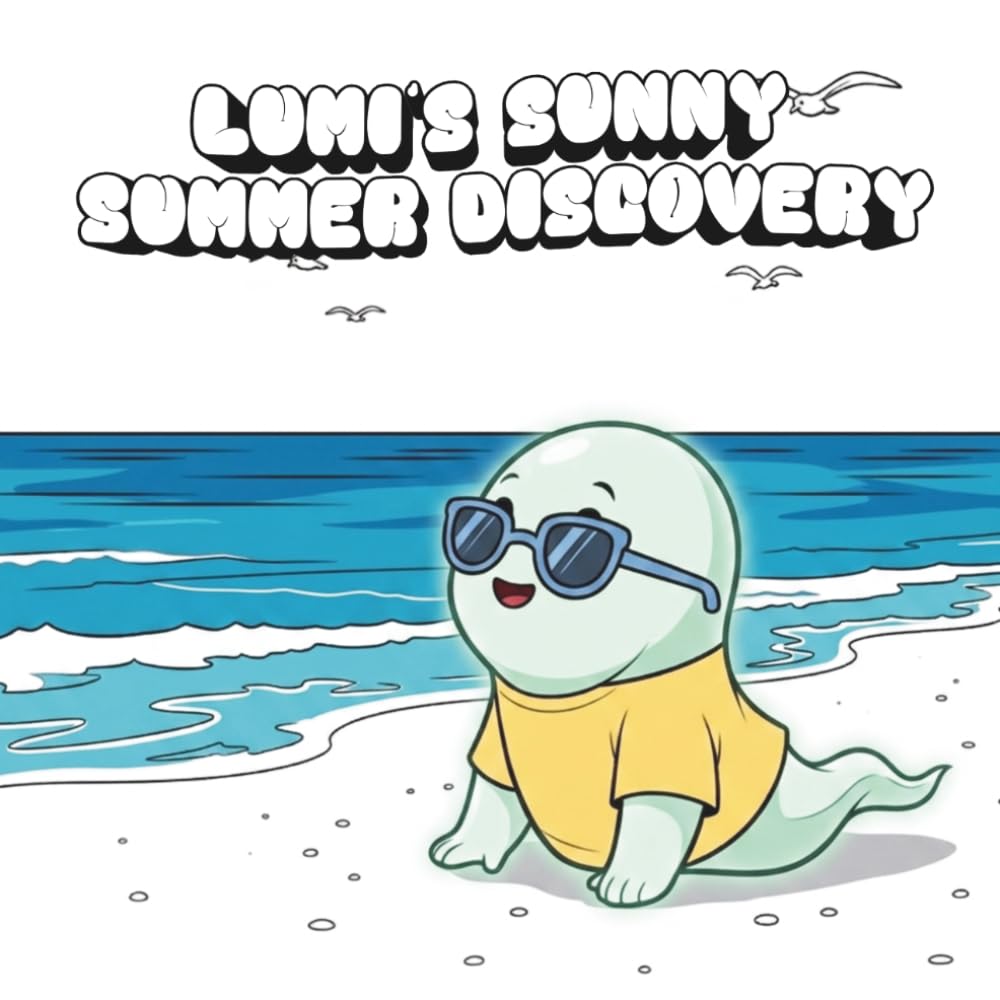 Lumi’s Sunny Summer Discovery: Coloring Book for Adults and Teens with Cute Creepy Characters Enjoying Summer Days, Simple and Easy Designs for Relaxation (Spooky - Cute - Easy Coloring)