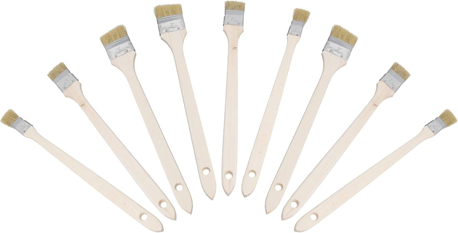 Long Reach Angled Radiator Paint Brush 25mm â€“ 50mm Head Width 400mm 9pc