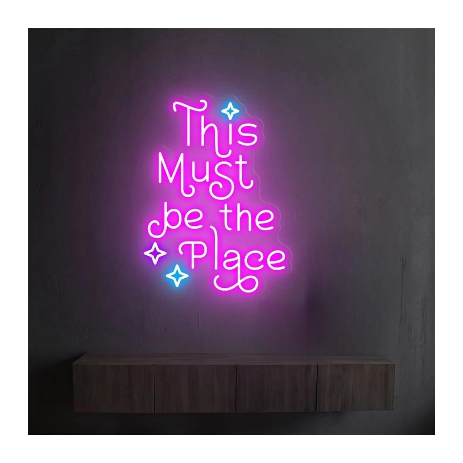 Insegna luminosa al neon Questo deve essere il posto per la luce LED con insegna al per neon dimmerabile per alimentazione per USB 38cmx28cm(F)
