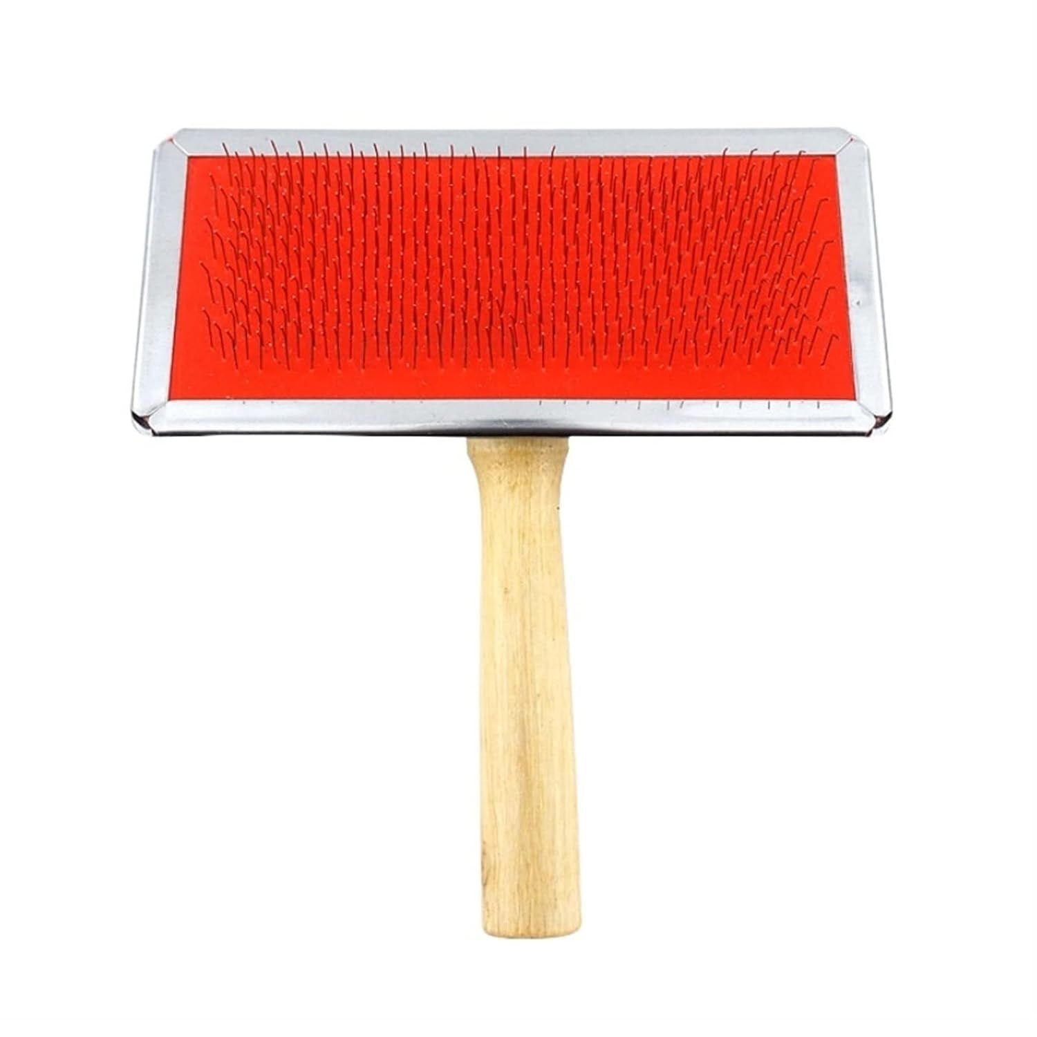 The DDS Store Wooden Handle Tool Cats Pet Cleaning Professional Dog Grooming Deshedding Curved Slicker Brushes -Large (B0D1BTVBBG) Amazon Price History, Amazon Price Tracker