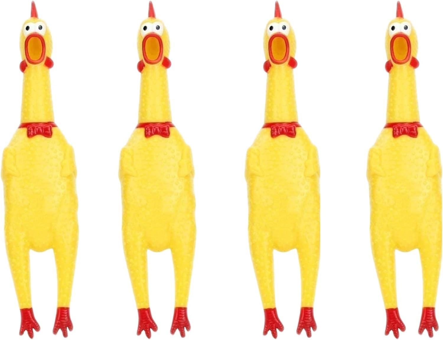 Neel Saanjh Squeeze Chicken Toy, Squeaky Sound Effect, Stress Relief, Eye-Catching Design, Lightweight and Portable, Imaginative Play, Improve Focus, Relieve Tension, Multipurpose Fun, (4 Pcs)