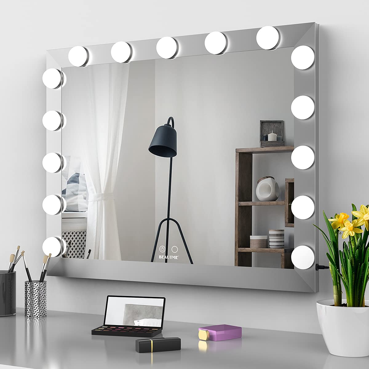 Amazon | SmartEasy BEAUTME 女優ミラー大型 ハリウッド化粧鏡 15個LED
