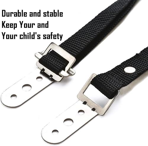 Miniatura 5 de Correas de TV ajustables antipuntas, seguridad para pantalla plana, anclaje de metal de doble cable resistente para protección de bebés y mascotas,