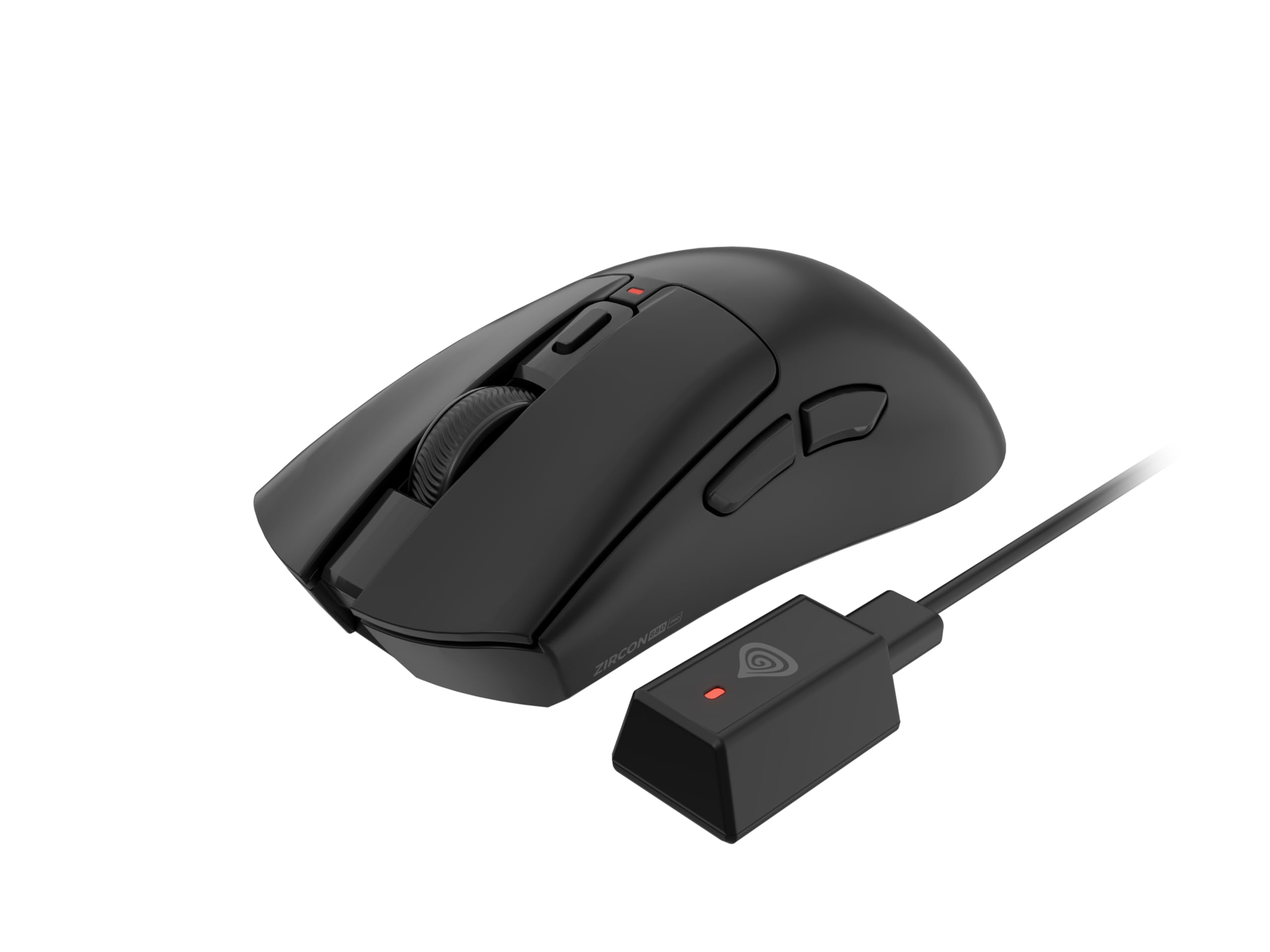 Genesis Zircon 880 PRO mysz gamingowa 8K, 30 000 DPI, bezprzewodowa i przewodowa, PixArt PAW3950, 8000 Hz Polling, Kailh Optical, ultralekka 64 g, Bluetooth/2.4 GHz/USB-C, 6 programowalnych przycisków