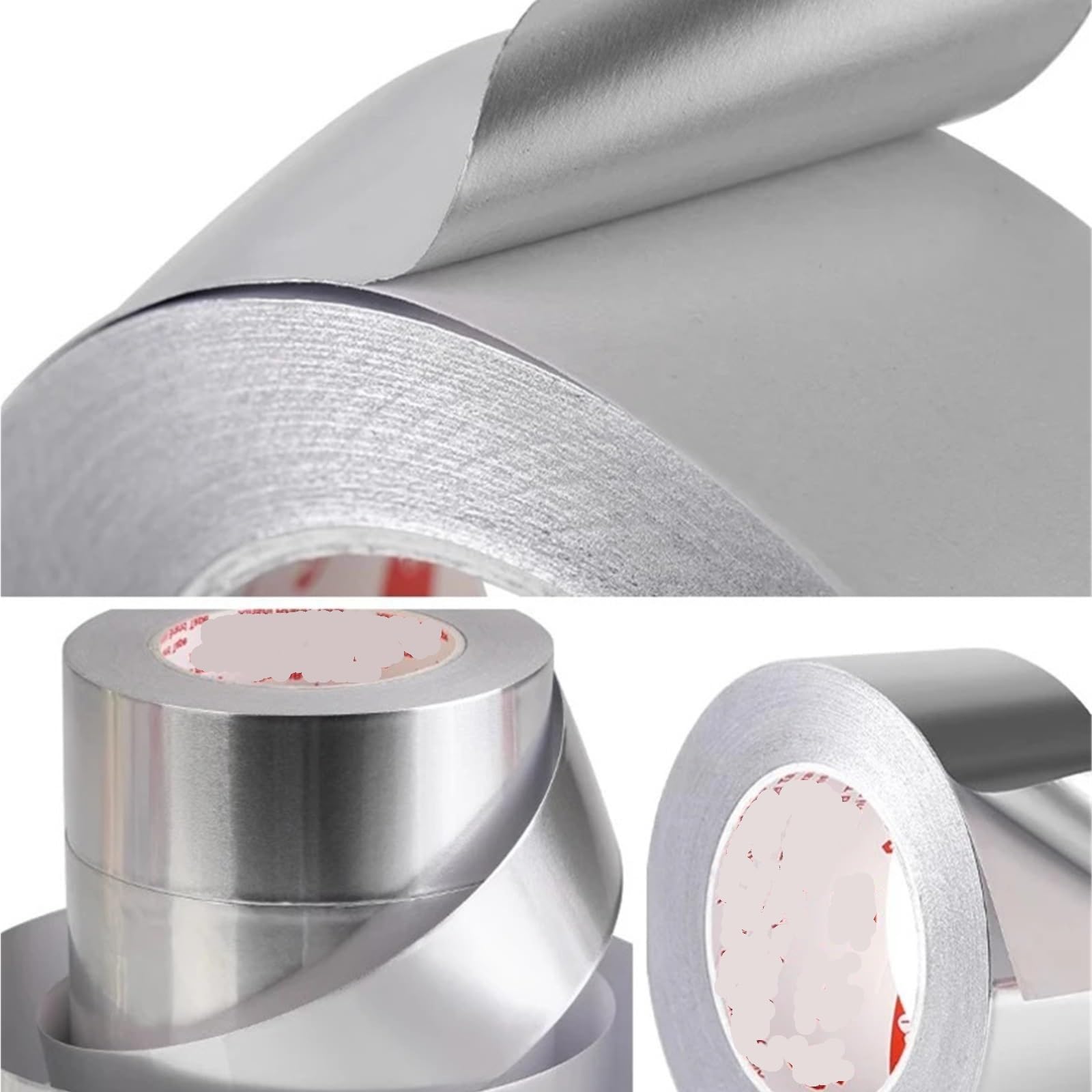 Cinta térmica de aluminio, Cinta de Papel Aluminio, Alta Temperatura, Autoadhesiva, a Prueba Fugas, 10-200mmx20mx0.08mm(150mmx20mx0.08mm)