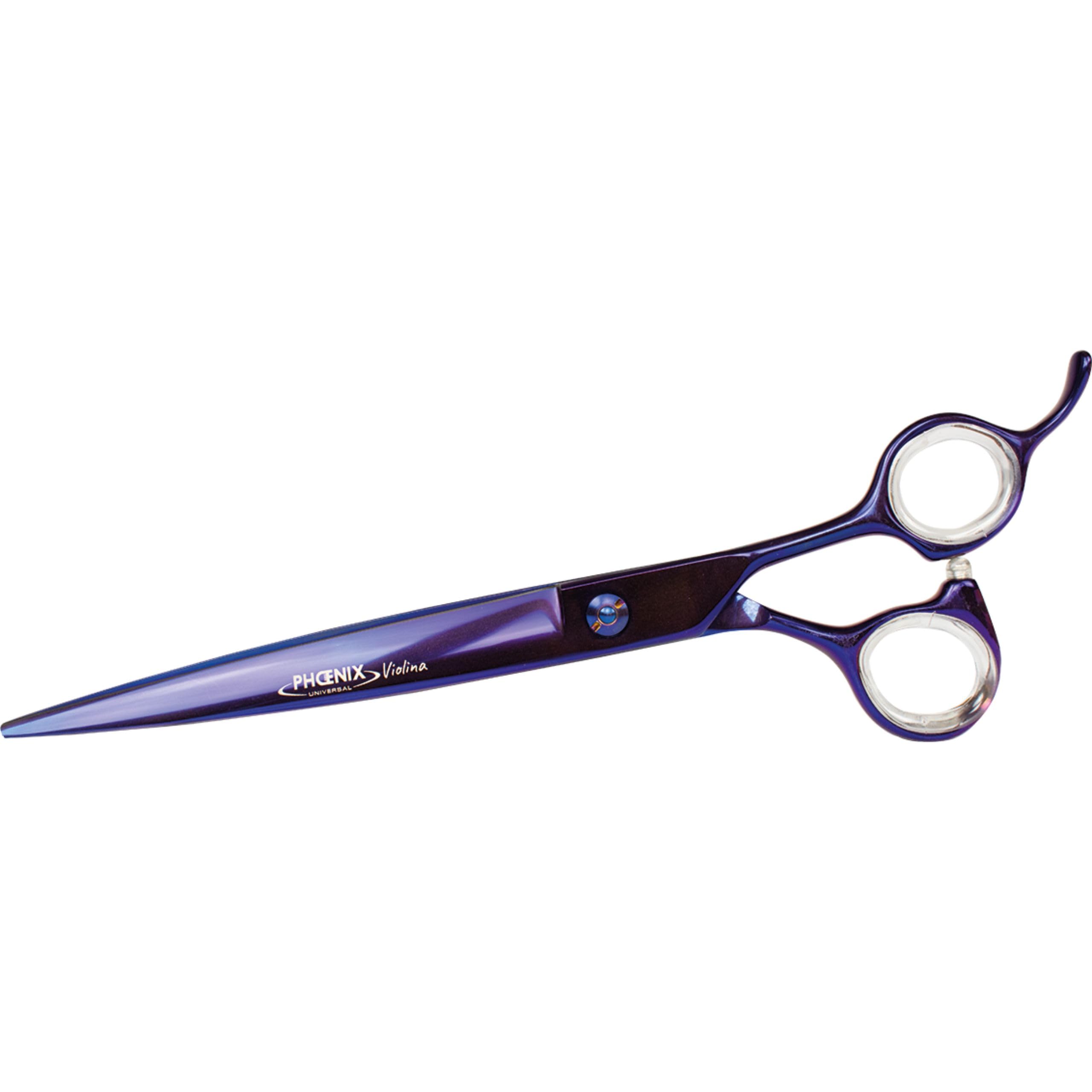 Phoenix Violina Ciseaux de Toilettage Professionnels, 17,5 cm ou 20 cm, Acier Inoxydable 440C, Violet