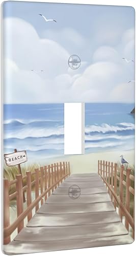 Miniatura 2 de Cubierta de placa de pared de palanca individual de 1 cuadrilla, cubierta decorativa de mar para baño, dormitorio, cocina, decoración de pared, 4.5