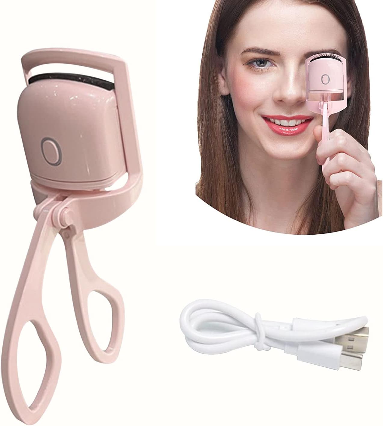 Heated Eyelash Curler, USB Rechargeable Eye Lash Curler, Electric Eyelash Curlers, 2