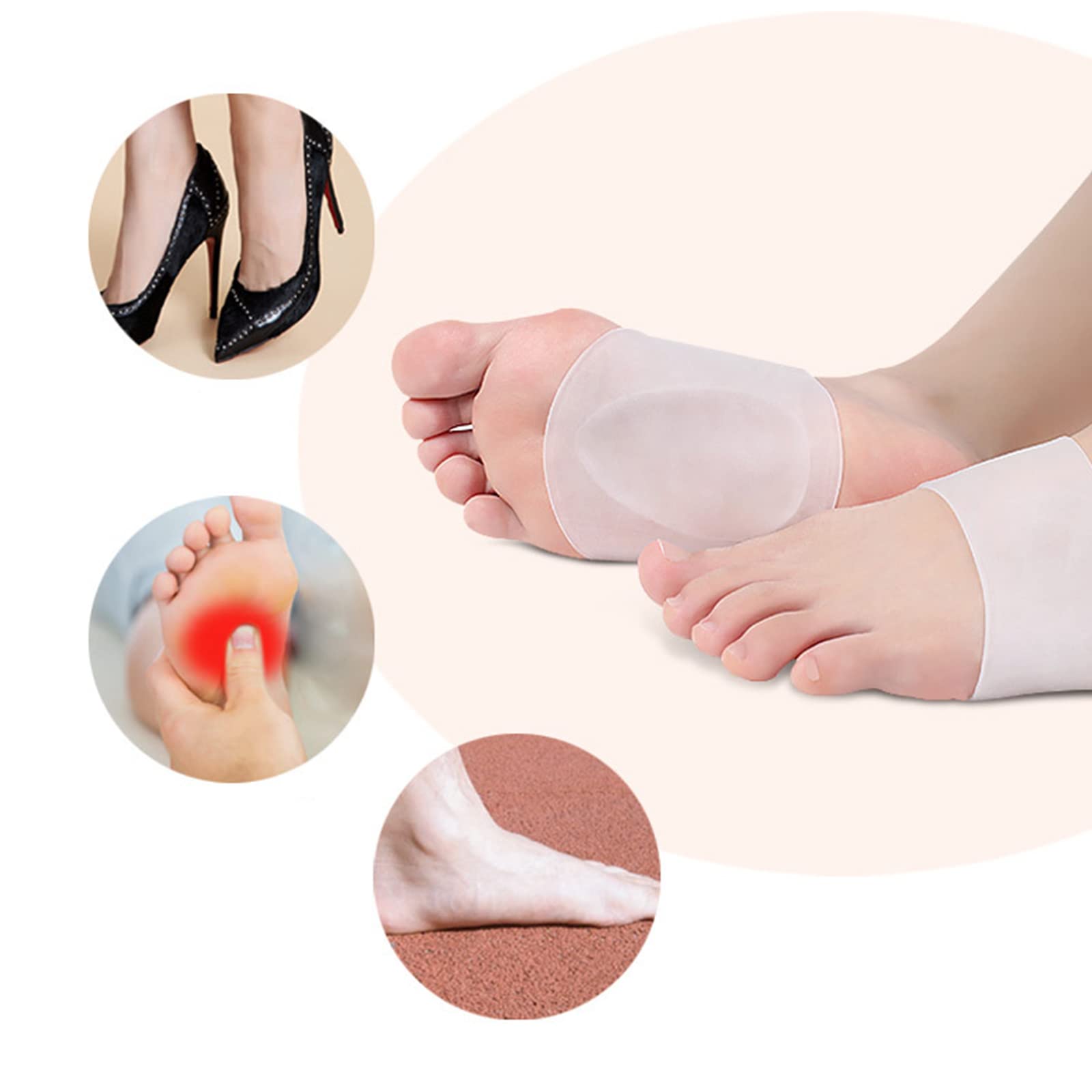 Cushioned Support Sleeves Arch Support Foot Pad Foot Relief Cushions For Fallen Arches Achy Feet Problems