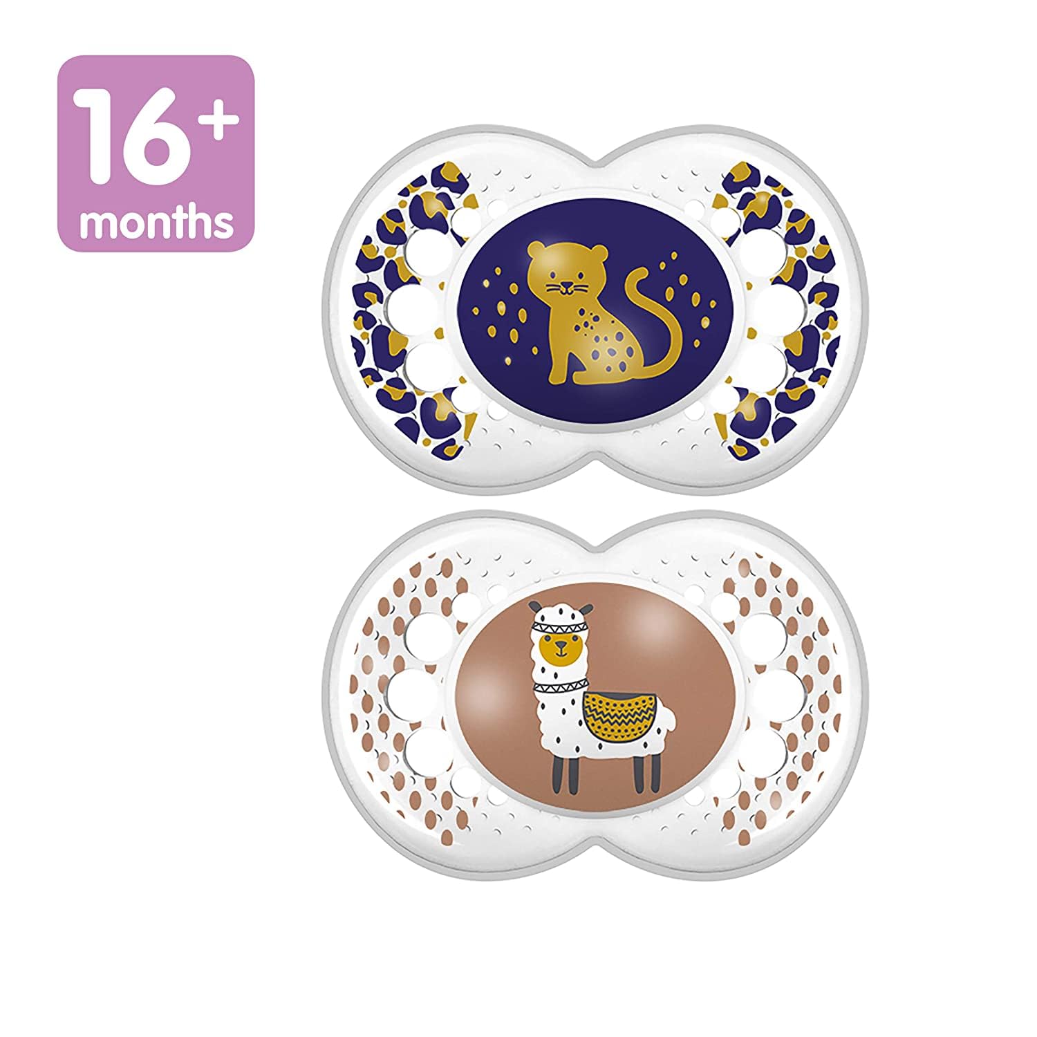 MAM Original, Nipple Shape Helps Promote Healthy Oral Development, 2 Pack, 16+ Months, Lamb