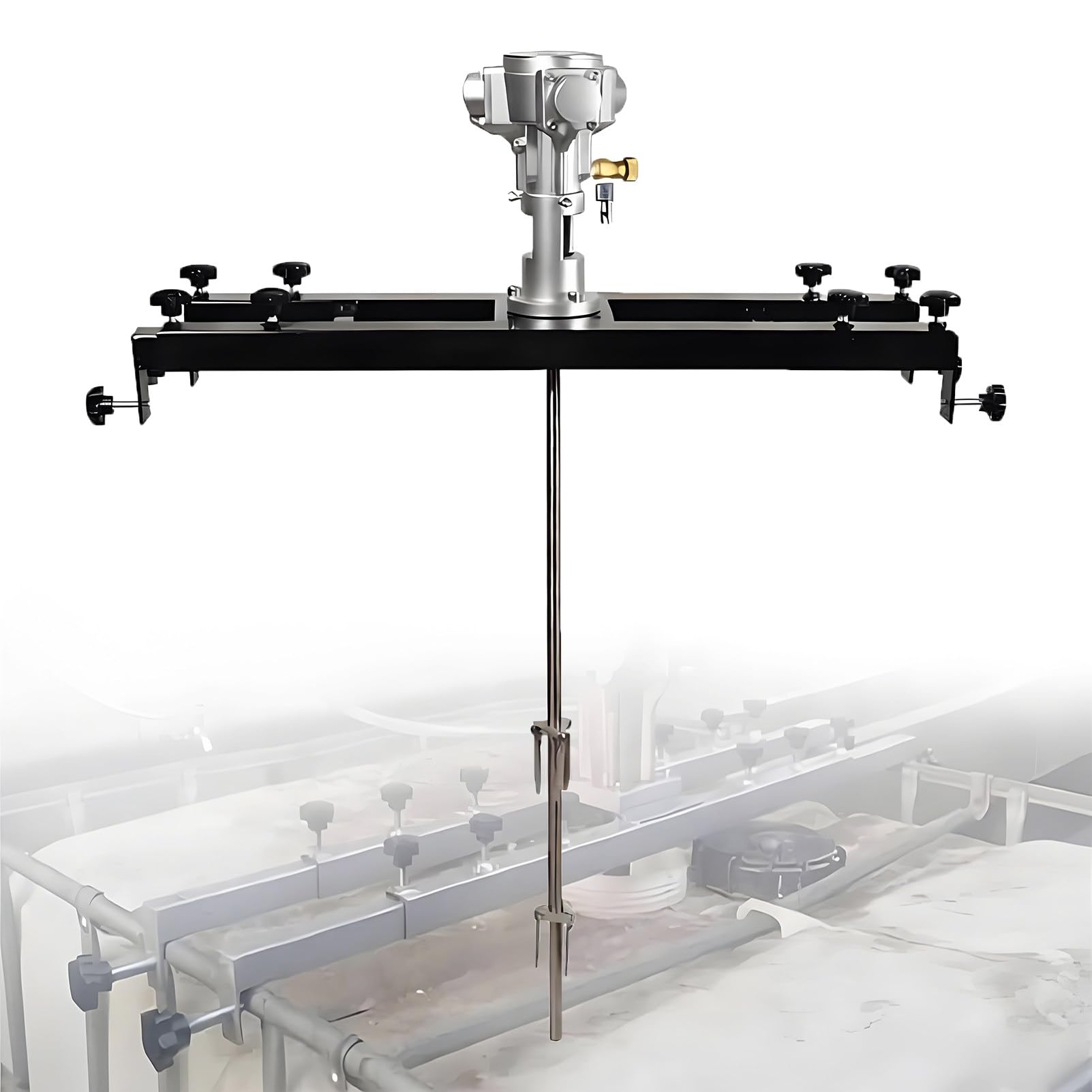 Epygnom Multicolor Pneumatic Ibc Tote Mixer Air Agitator For 1000L Ibc & Open-Top Drum, Folding Propeller And Telescopic Frame, Paint Tank Stirrer For Ink Resin Adhesive Che-Mical Dissolution 1/2Hp-3Cylinder
