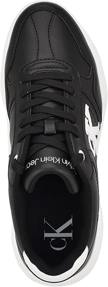 スニーカー   Caius Round Toe Lace-Up Casual Sneakers Amazon.com | Calvin Klein Women's Caius Sneaker, Black/White