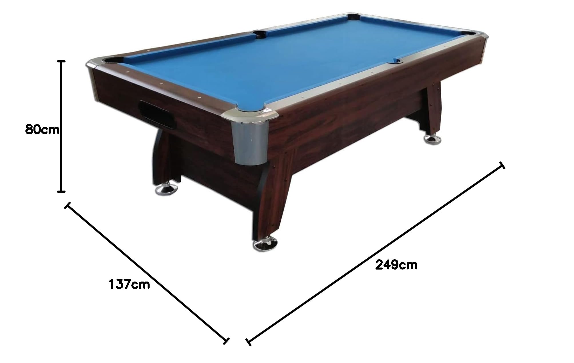 Table Billard Americain Table de Billard – 8 Pieds Vintage Blue