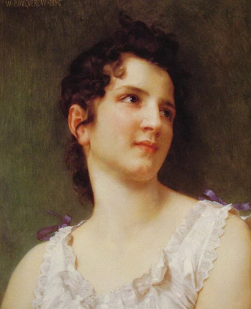Amazon.co.jp: つの有名な絵画 - 若い女の子の肖像画 1896 年