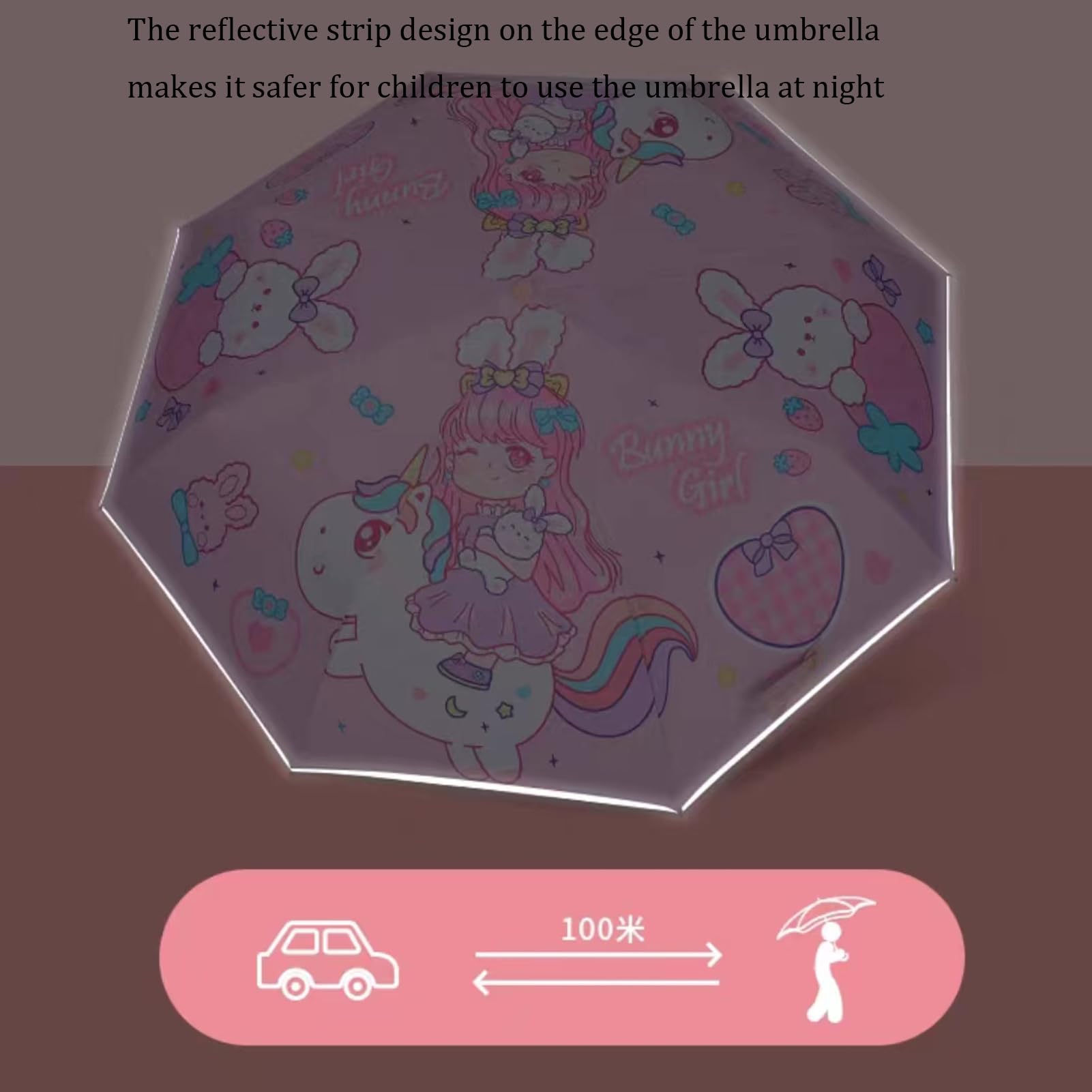 Paraguas plegable automático para niños, cierre abierto, caricatura, resistente a los rayos UV, diseño antirrebote, paraguas compacto al viento y resistente al agua para niños y niñas #1 5