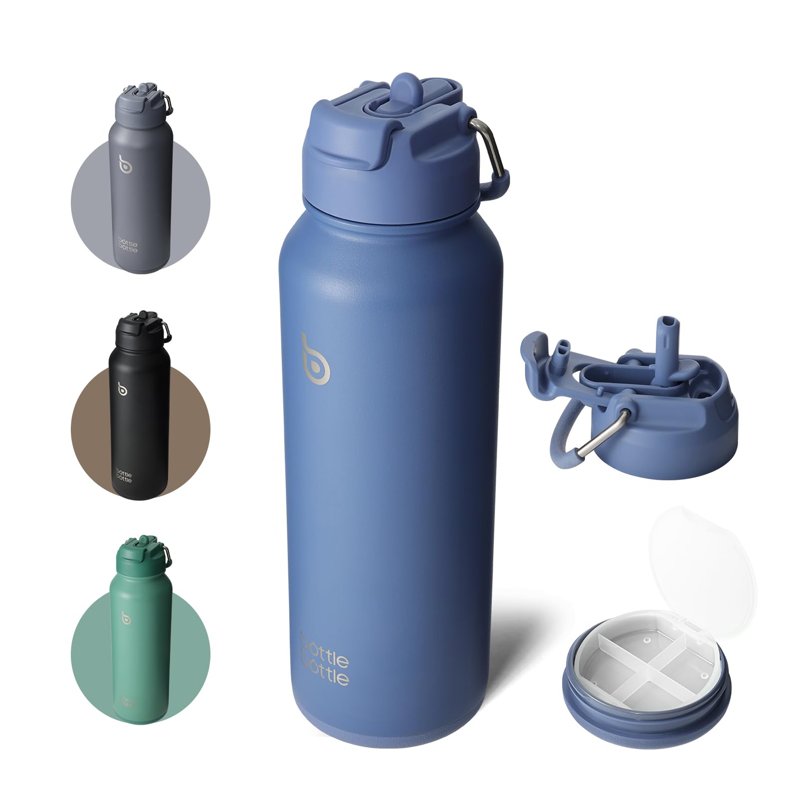 BOTTLE BOTTLE 水筒 1リットル 二重構造 保冷保温 魔法瓶 大容量…